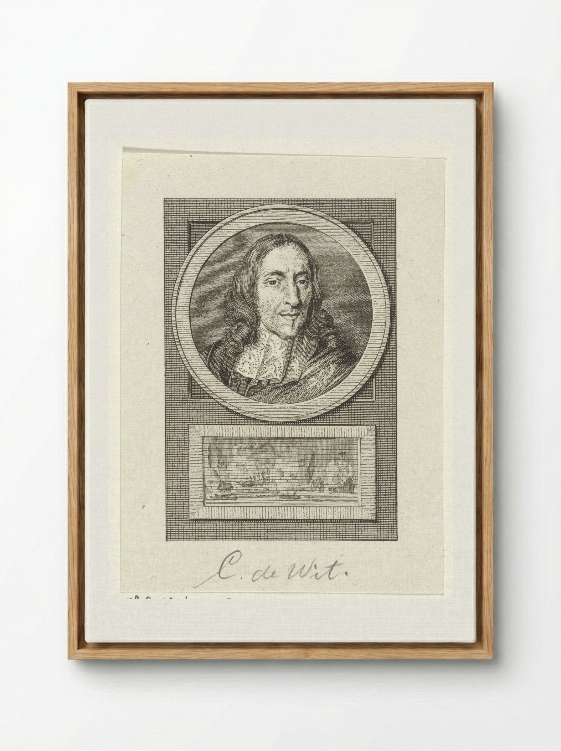 Portret van Cornelis de Witt - Reinier Vinkeles - Framed Canvas Wood