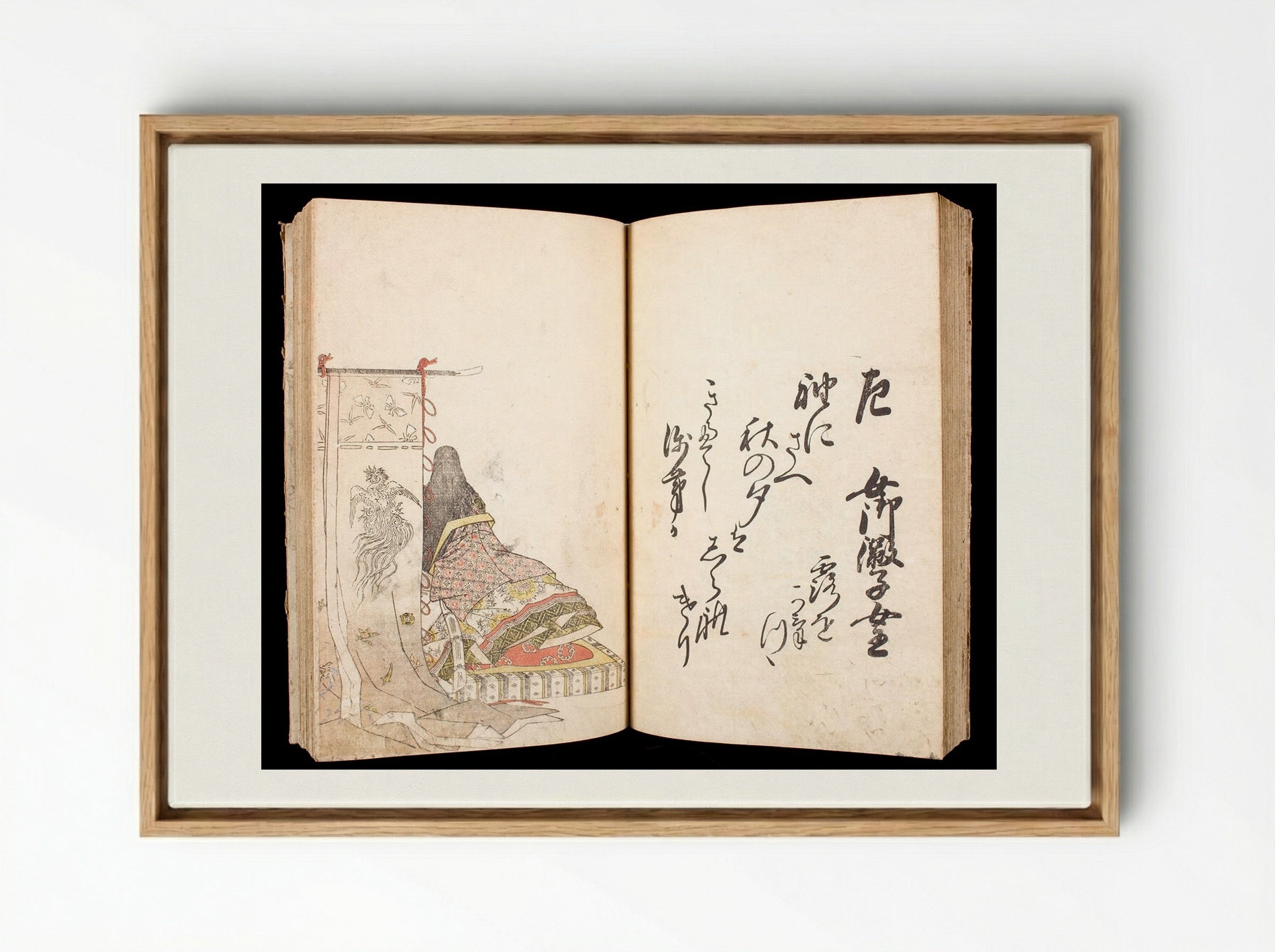 Thirty Six Immortal Poets (Sanjūrokkasen) - Katsukawa Shunshō - Framed Canvas Wood