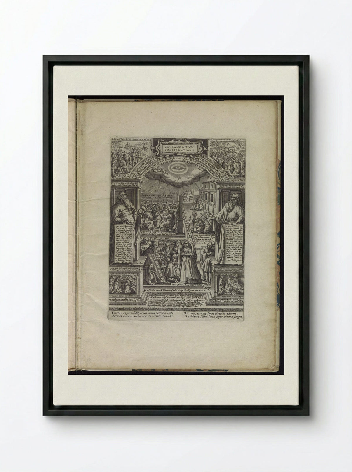 Sacramentum Confirmationis - Philips Galle - Framed Canvas Black
