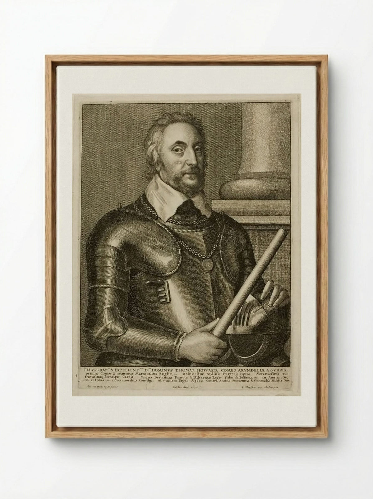 Thomas Howard, Earl of Arundel - Wenceslaus Hollar - Framed Canvas Wood