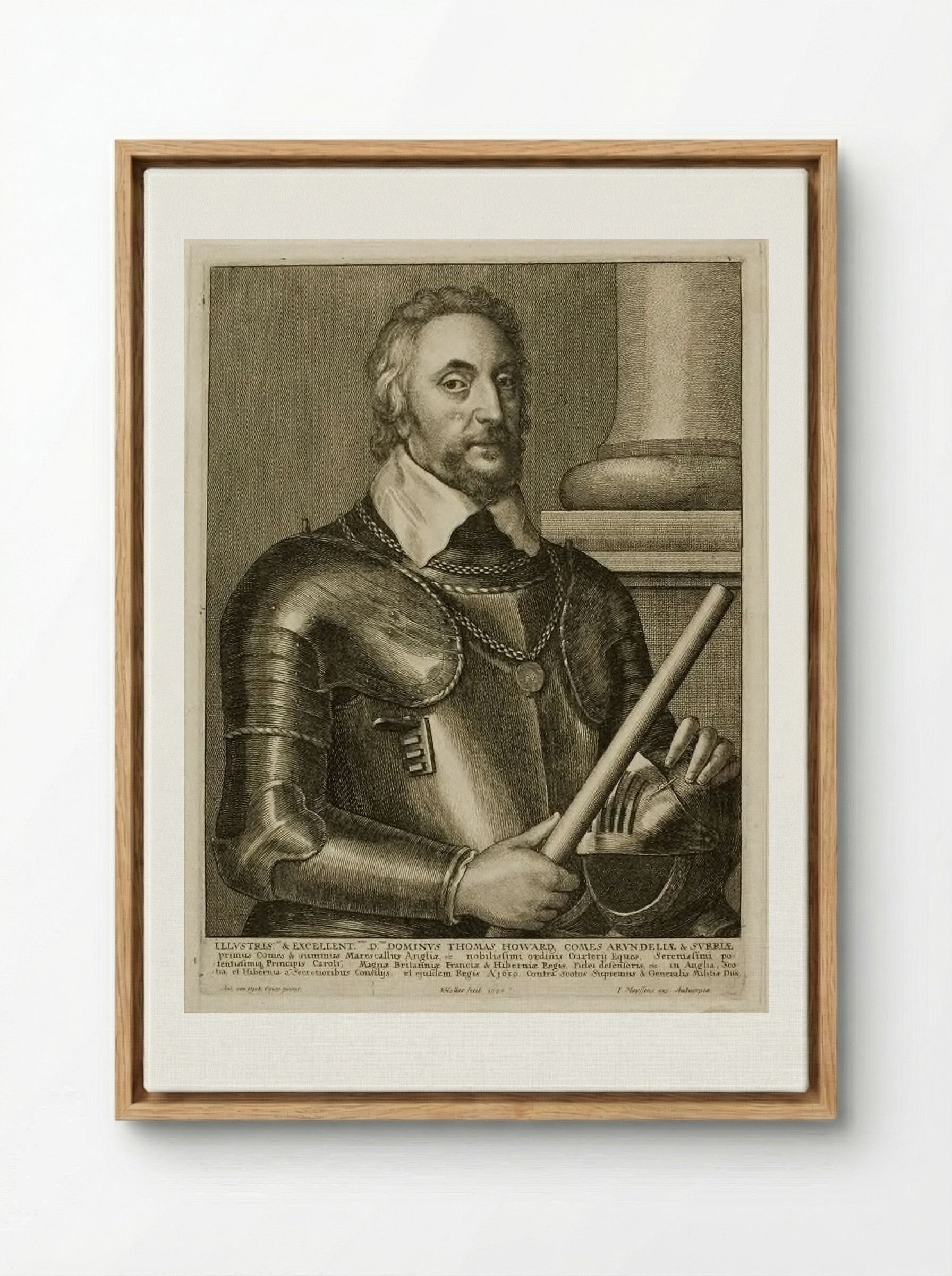 Thomas Howard, Earl of Arundel - Wenceslaus Hollar - Framed Canvas Wood