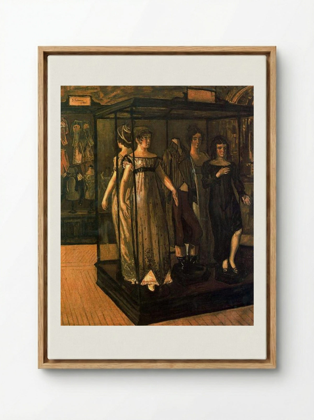 The Cabinets - José Gutiérrez Solana - Framed Canvas Wood