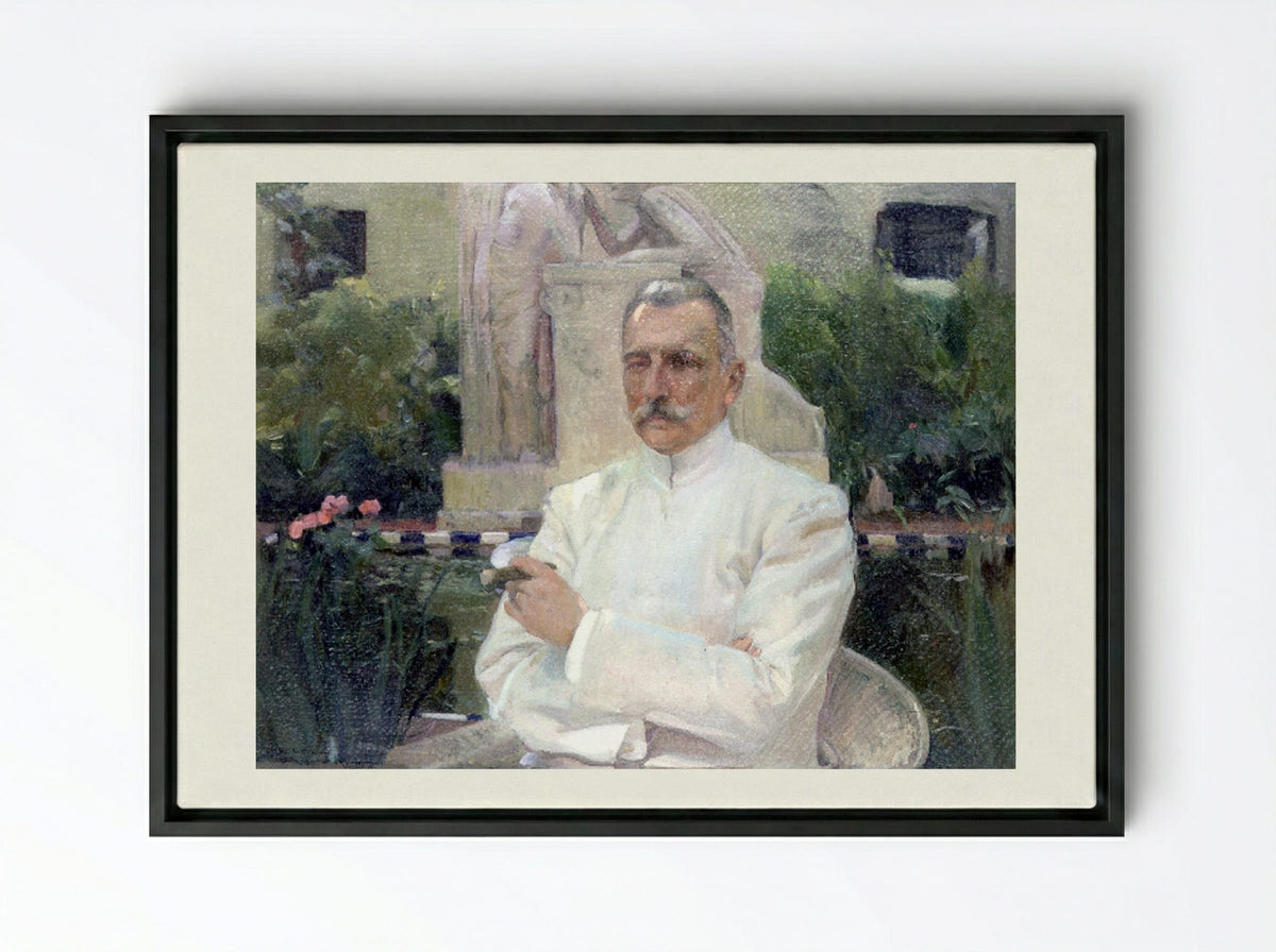 Portrait of D. Amalio Gimeno - Joaquín Sorolla - Framed Canvas Black