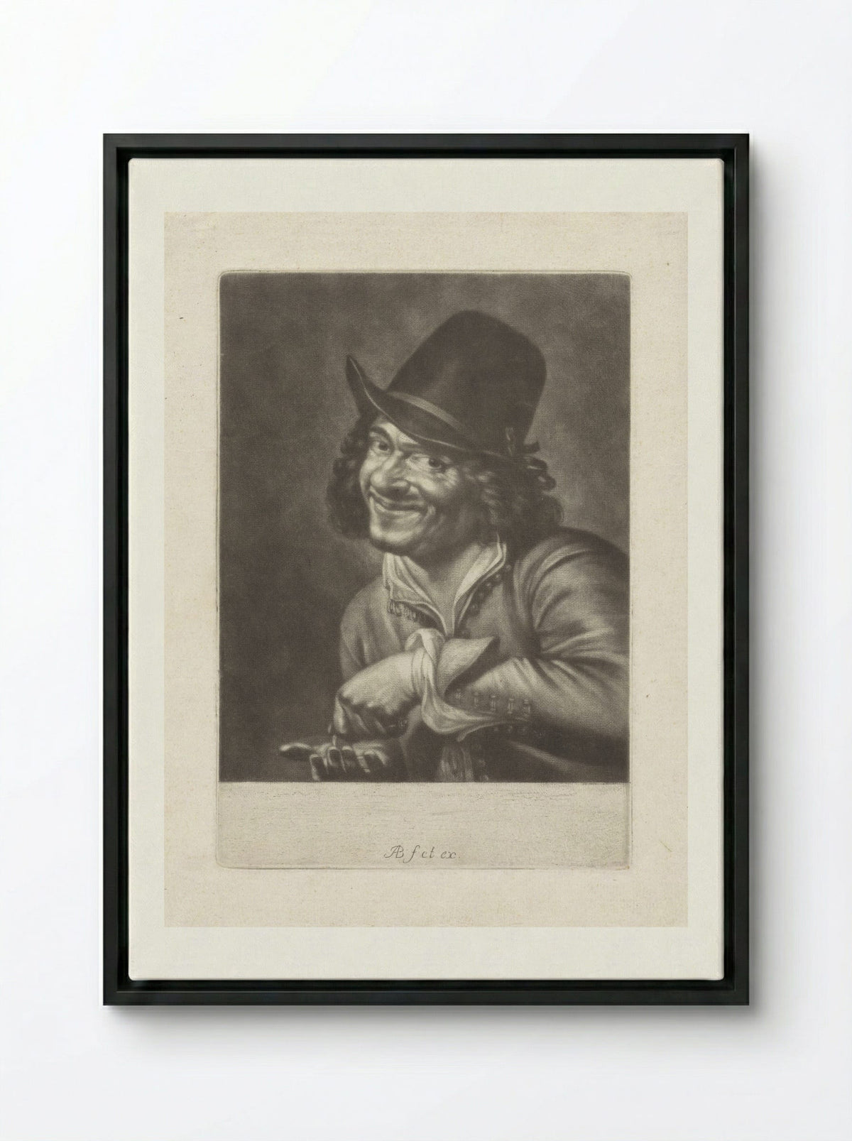 Man telt munten (het Gehoor) - Abraham Bloteling - Framed Canvas Black