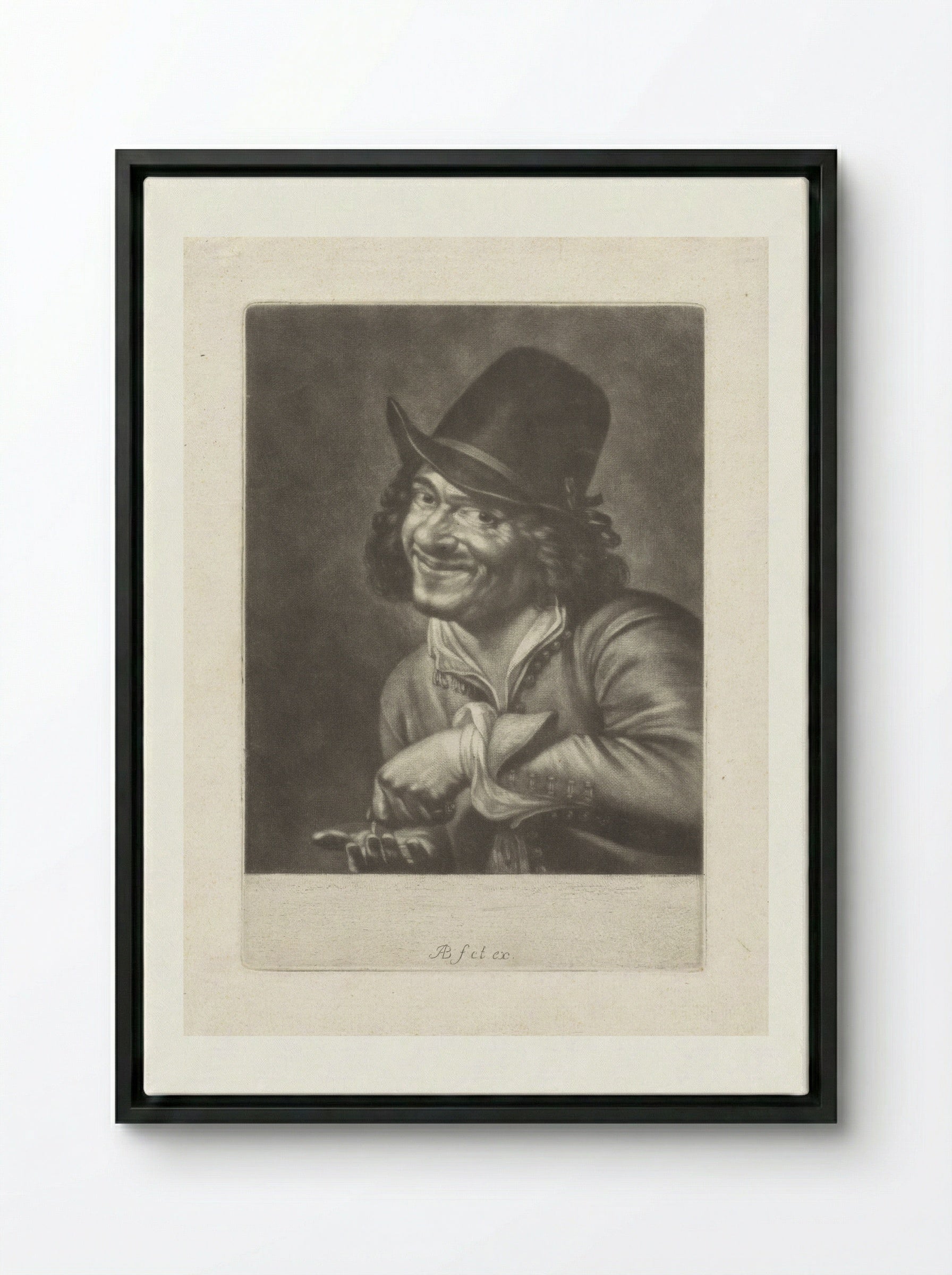 Man telt munten (het Gehoor) - Abraham Bloteling - Framed Canvas Black