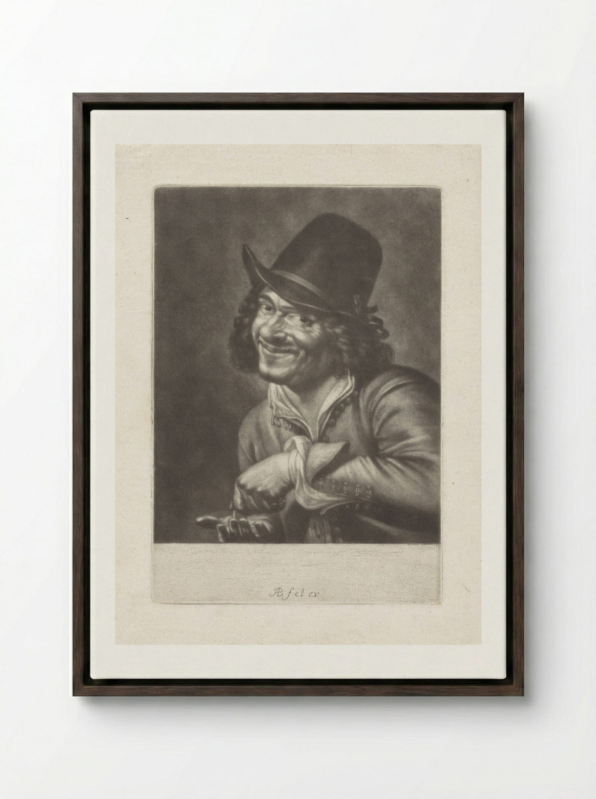 Man telt munten (het Gehoor) - Abraham Bloteling - Framed Canvas Dark Wood