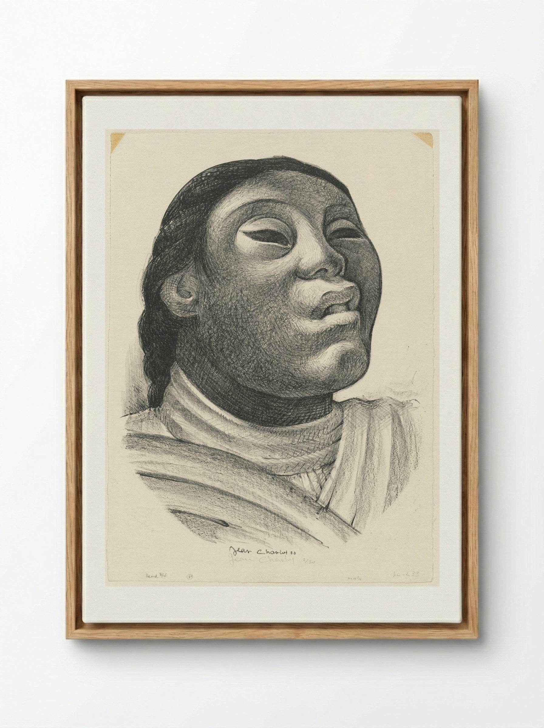 Portrait of a Woman - Jean Charlot - Framed Canvas Wood