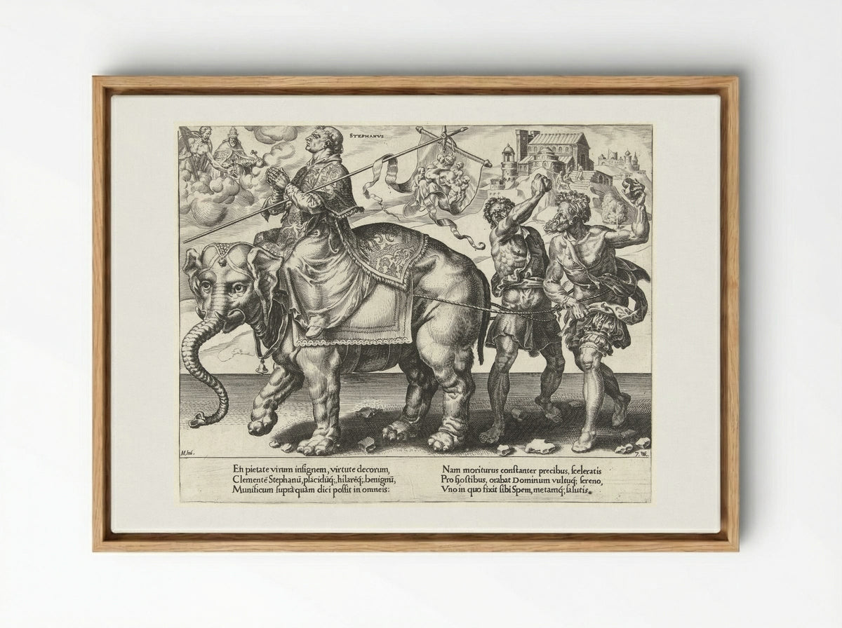 The Triumph of Saint Stephen - Hieronymus Cock - Framed Canvas Wood