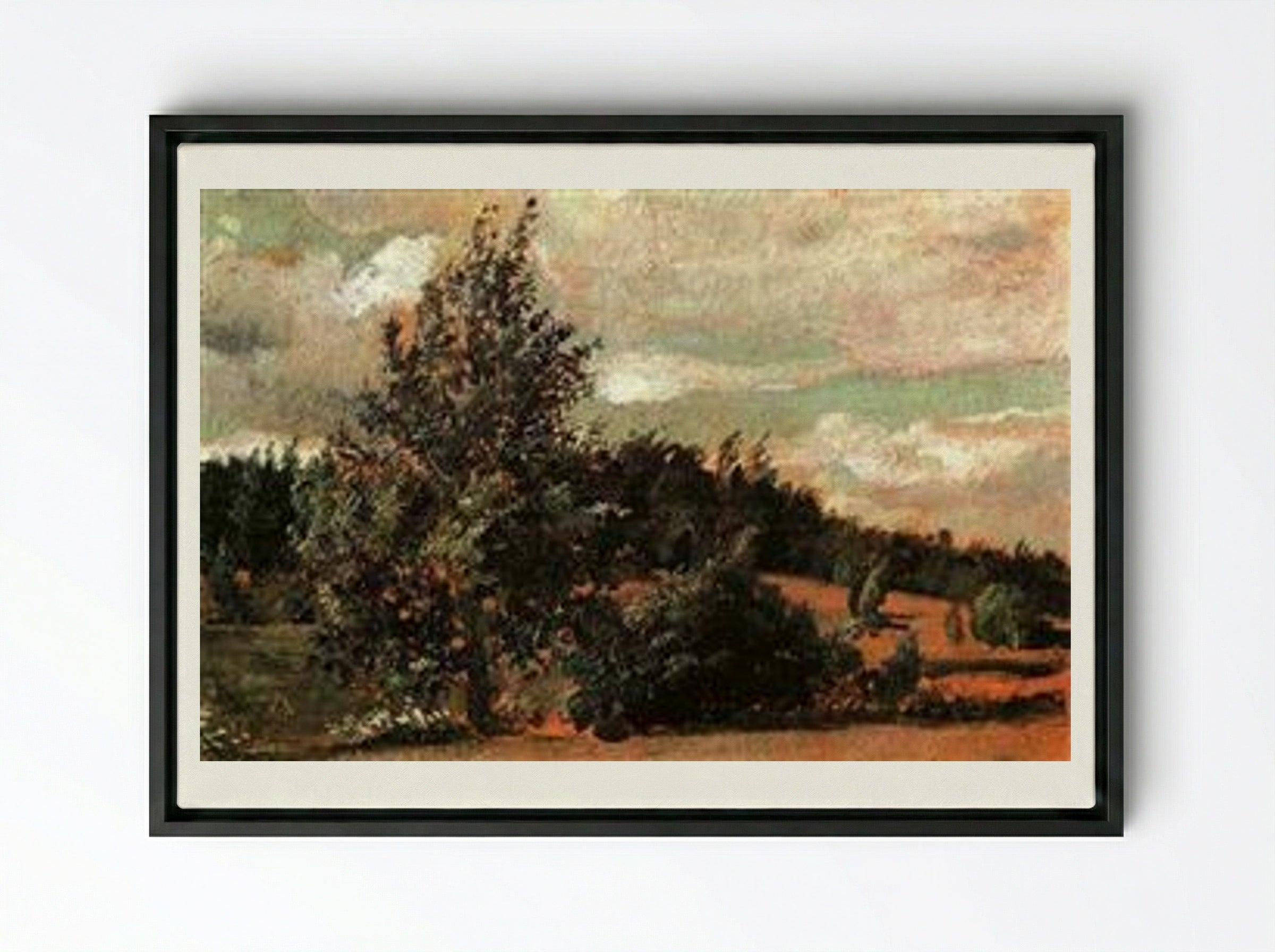 Landscape. Wind - Pavel Filonov - Framed Canvas Black