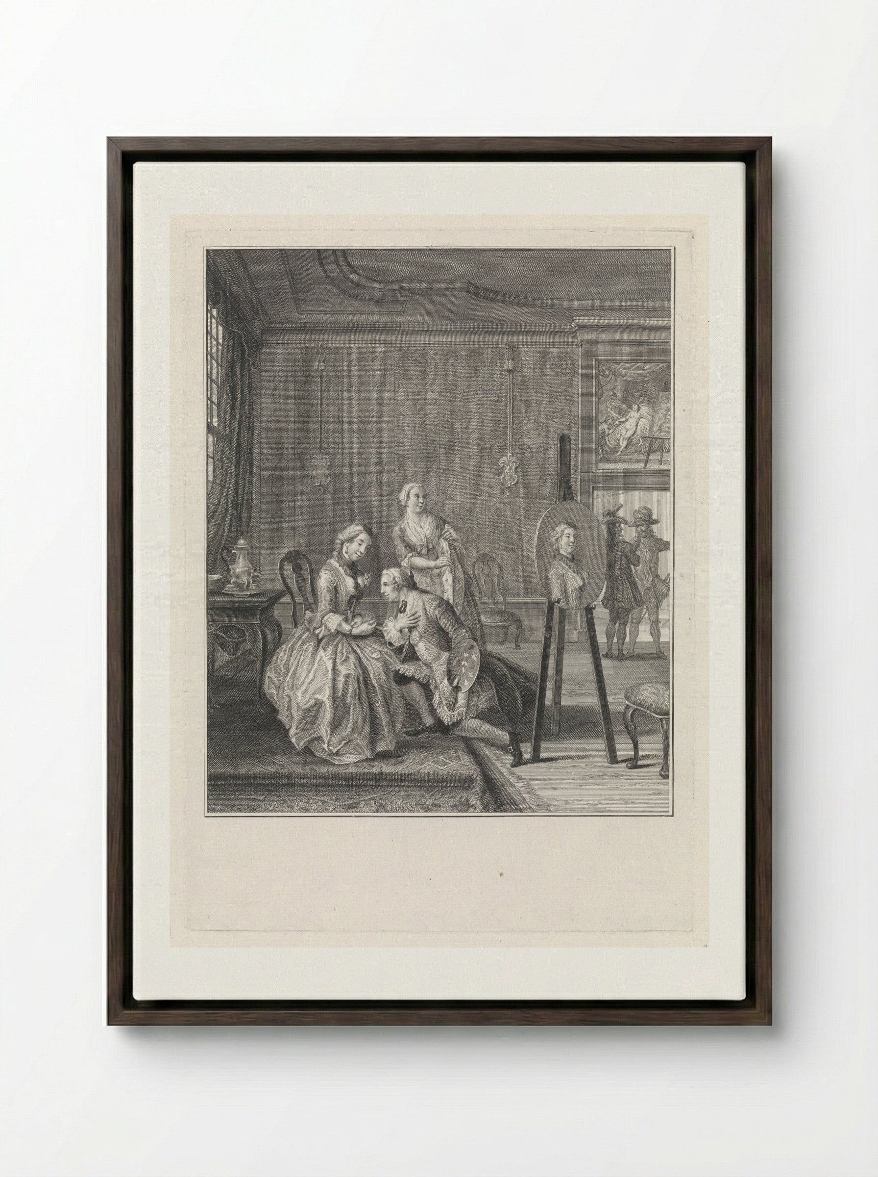 De schilder door liefde - Pieter Tanjé - Framed Canvas Dark Wood