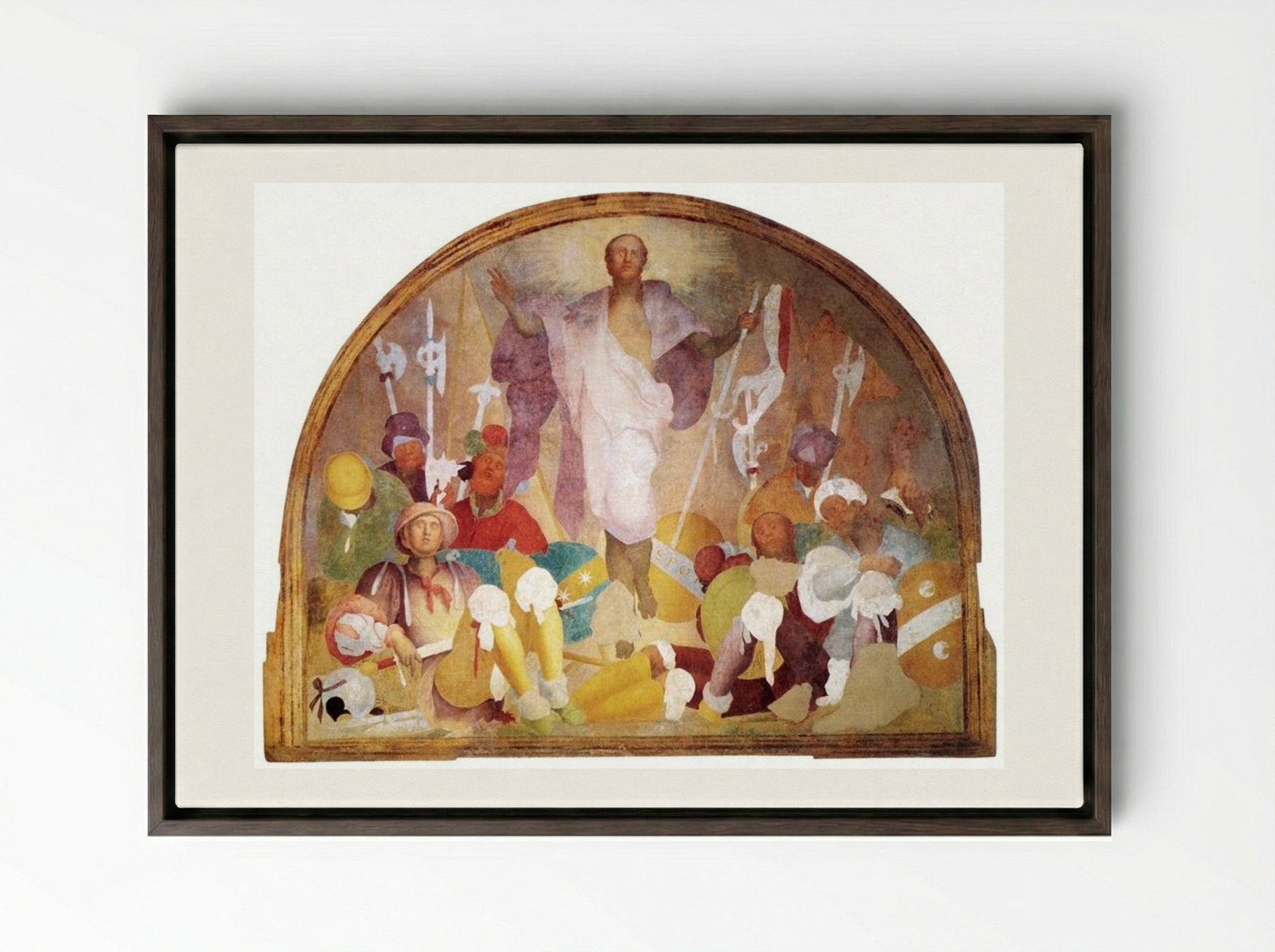 Resurrection - Jacopo Pontormo - Framed Canvas Dark Wood