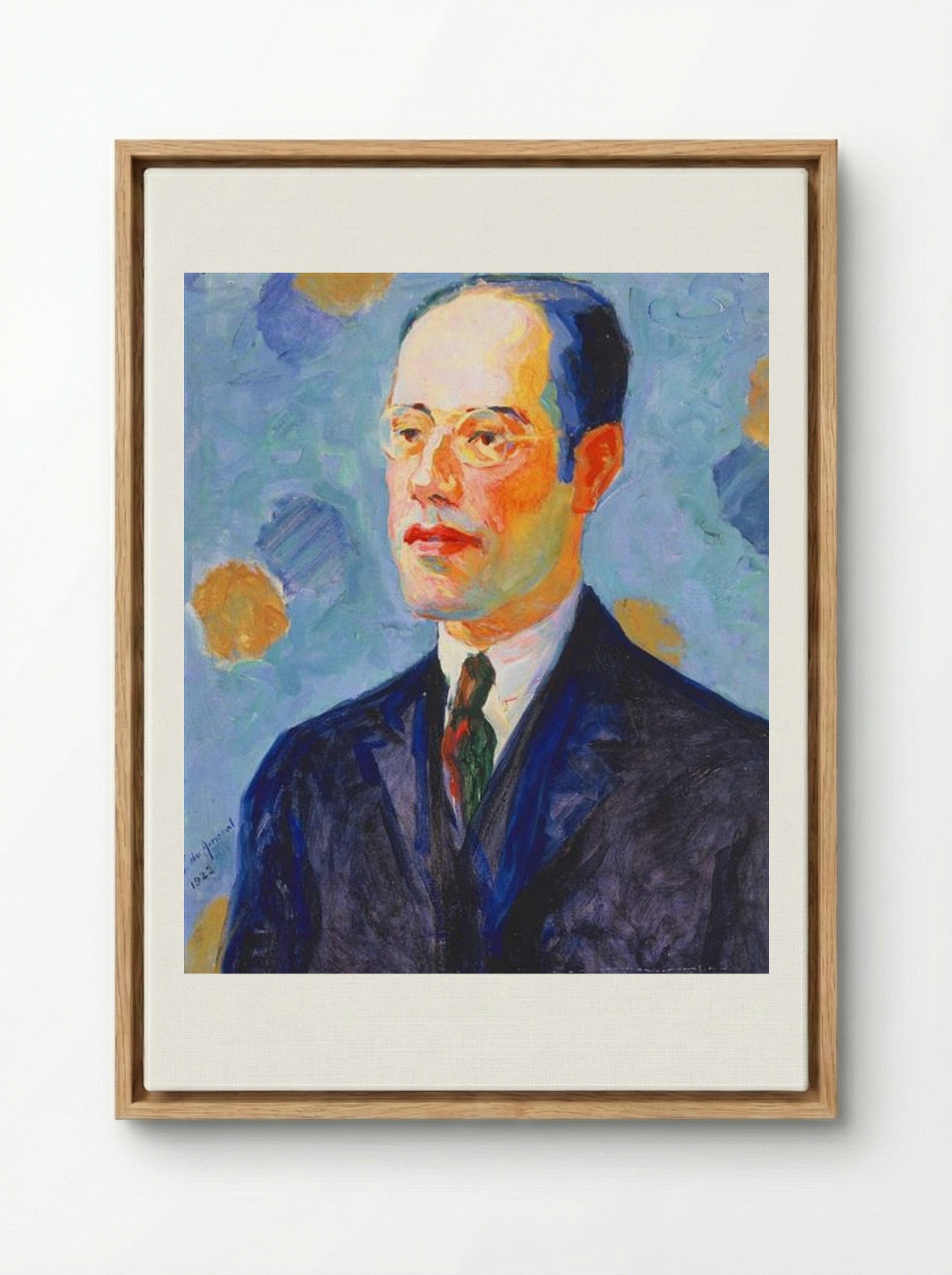 Portrait of Mário de Andrade - Tarsila do Amaral - Framed Canvas Wood