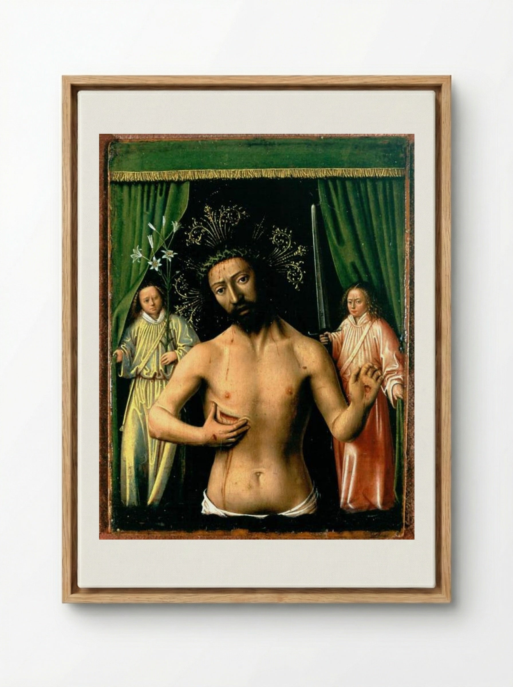 The Man of Sorrows - Petrus Christus - Framed Canvas Wood