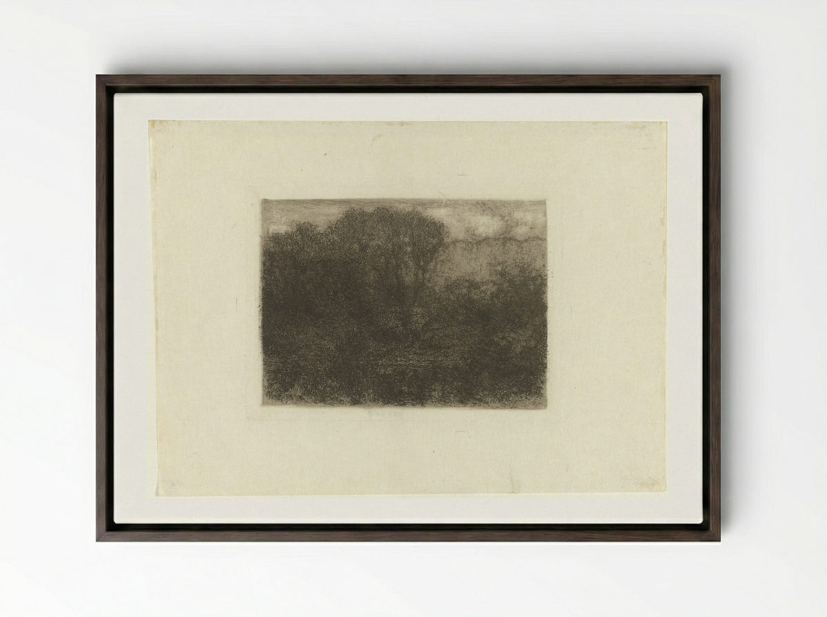Woodland Pond - Matthijs Maris - Framed Canvas Dark Wood