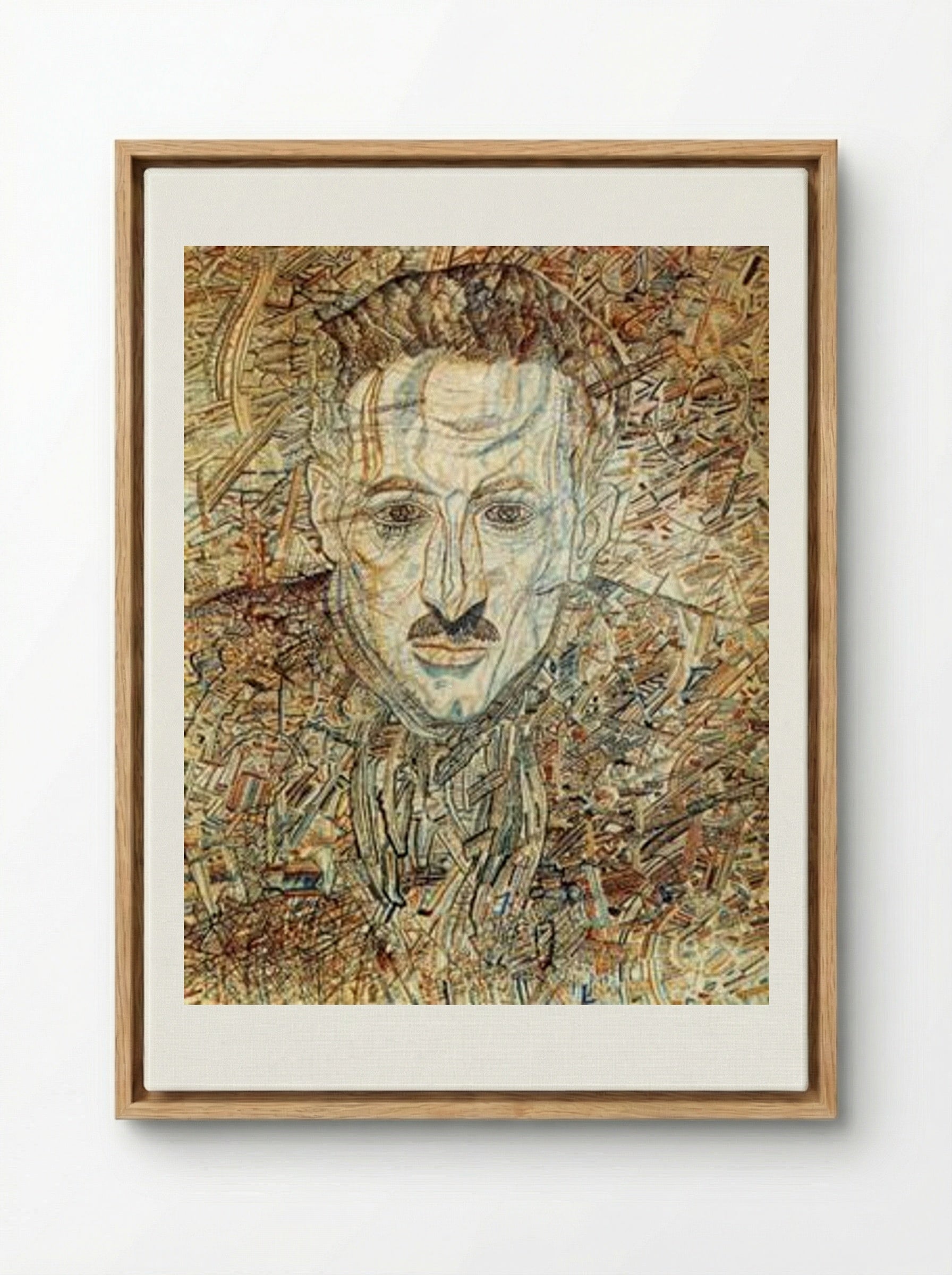 Portrait of Nikolay Glebov-Putilovsky - Pavel Filonov - Framed Canvas Wood