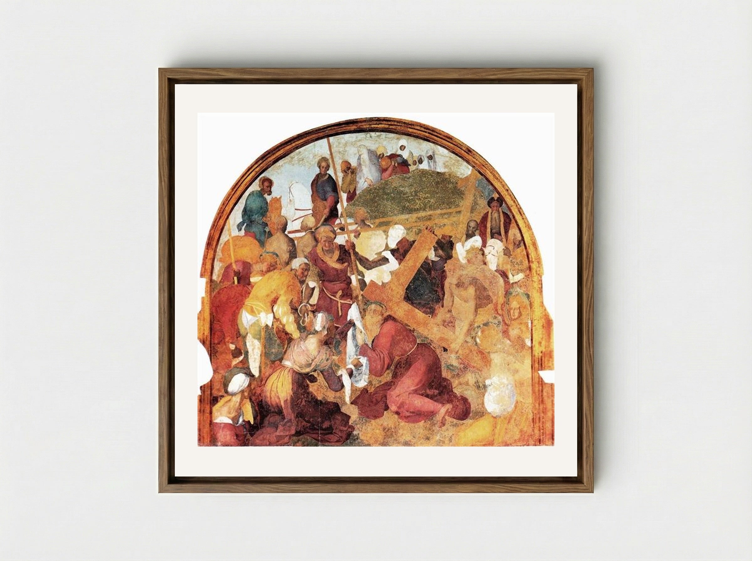The Ascent to Calvary - Jacopo Pontormo - Framed Canvas Wood