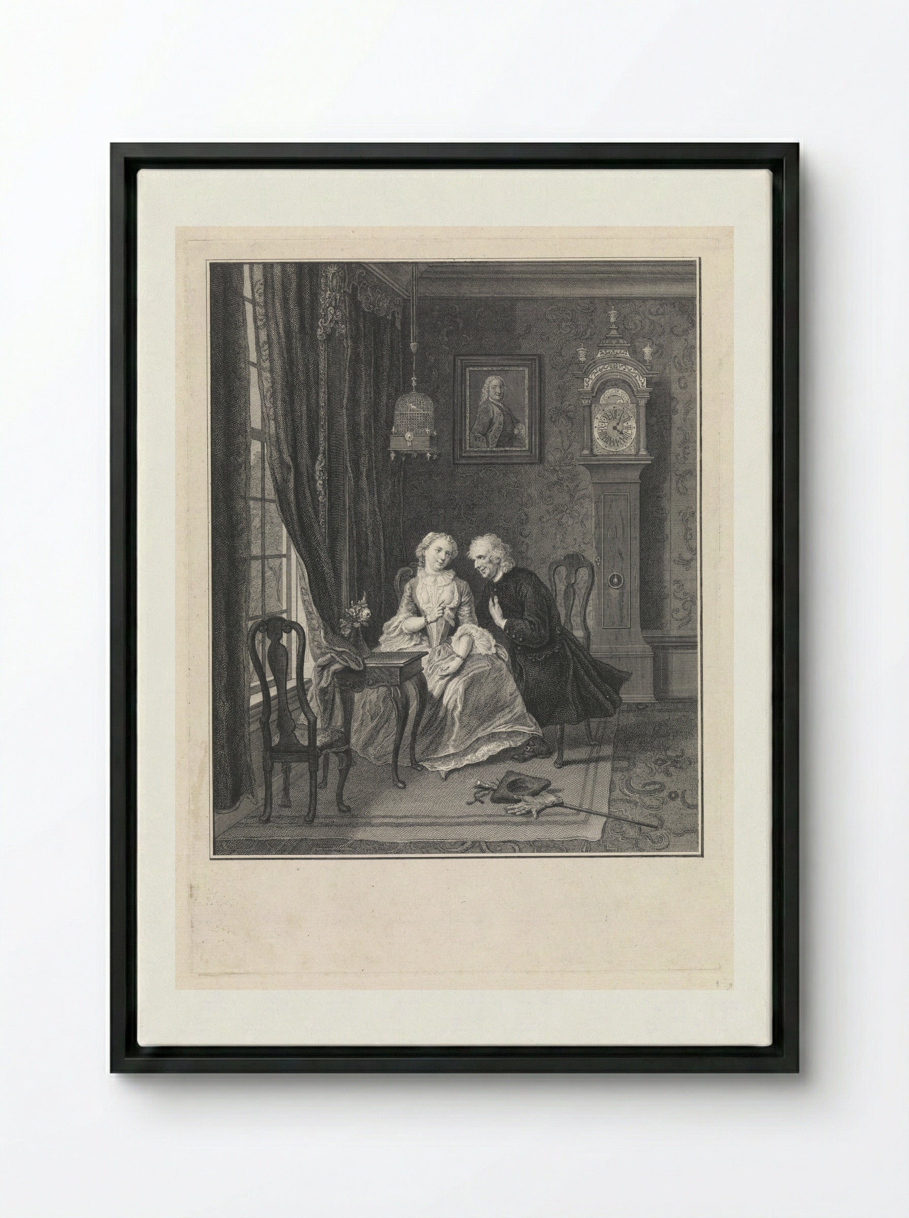 Wanhebbelijke liefde: weduwnaar Joost en Lucia - Pieter Tanjé - Framed Canvas Black
