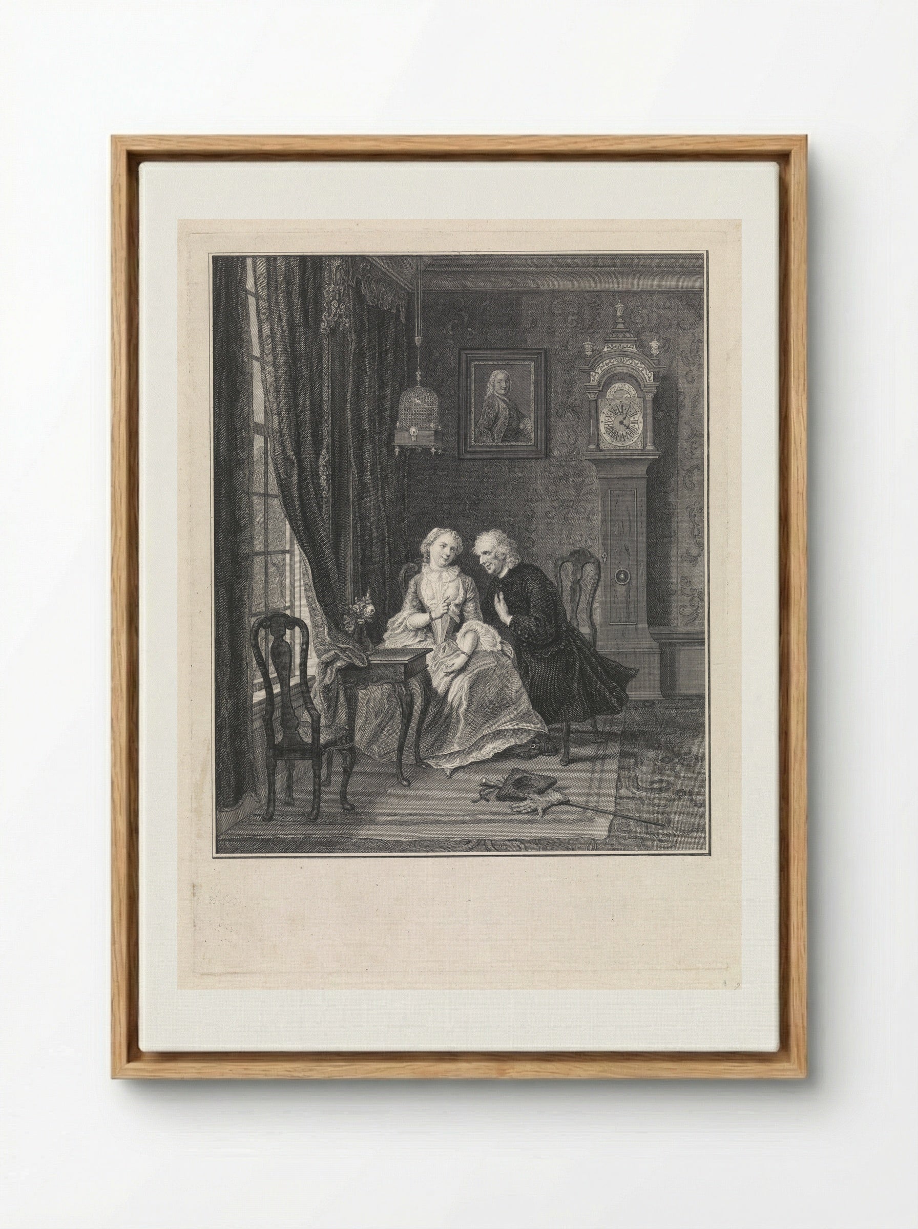 Wanhebbelijke liefde: weduwnaar Joost en Lucia - Pieter Tanjé - Framed Canvas Wood