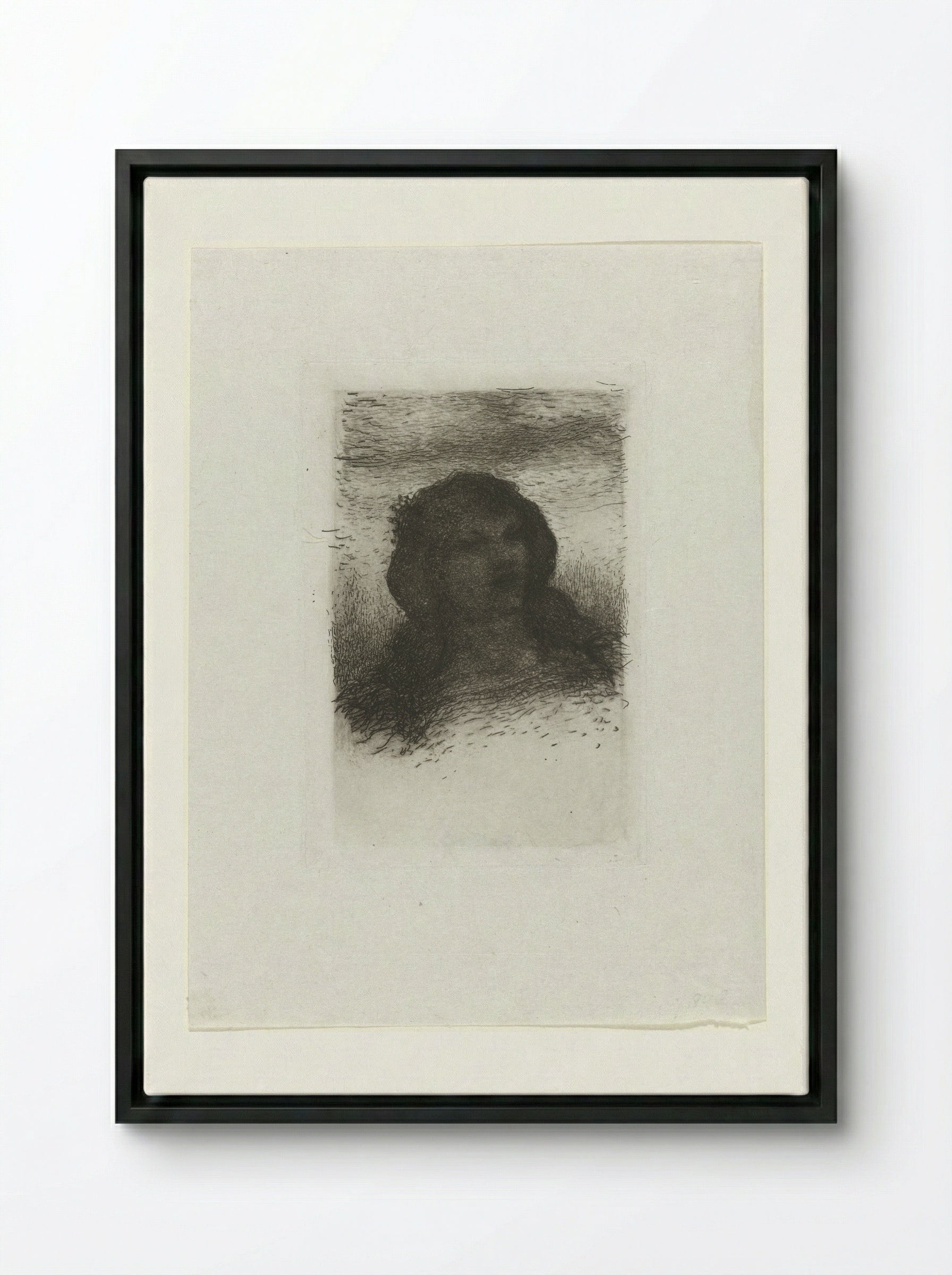 Meisjeskop (Head of a Girl) - Matthijs Maris - Framed Canvas Black