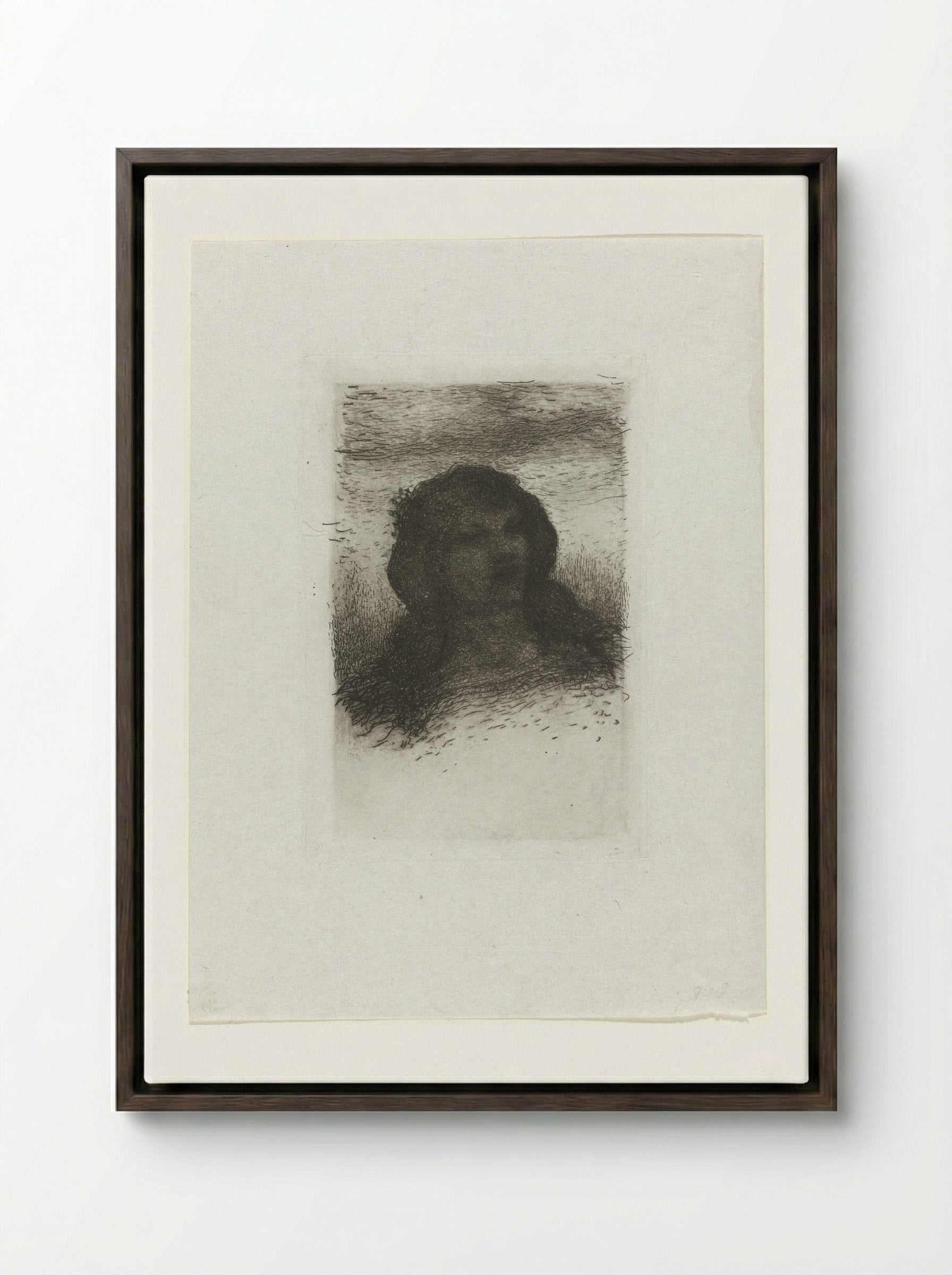 Meisjeskop (Head of a Girl) - Matthijs Maris - Framed Canvas Dark Wood