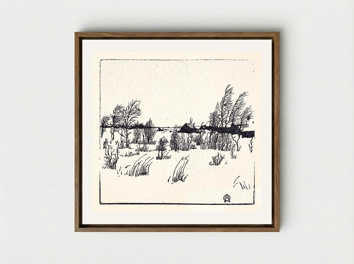 Winter - Anna Ostroumova-Lebedeva - Framed Canvas Wood
