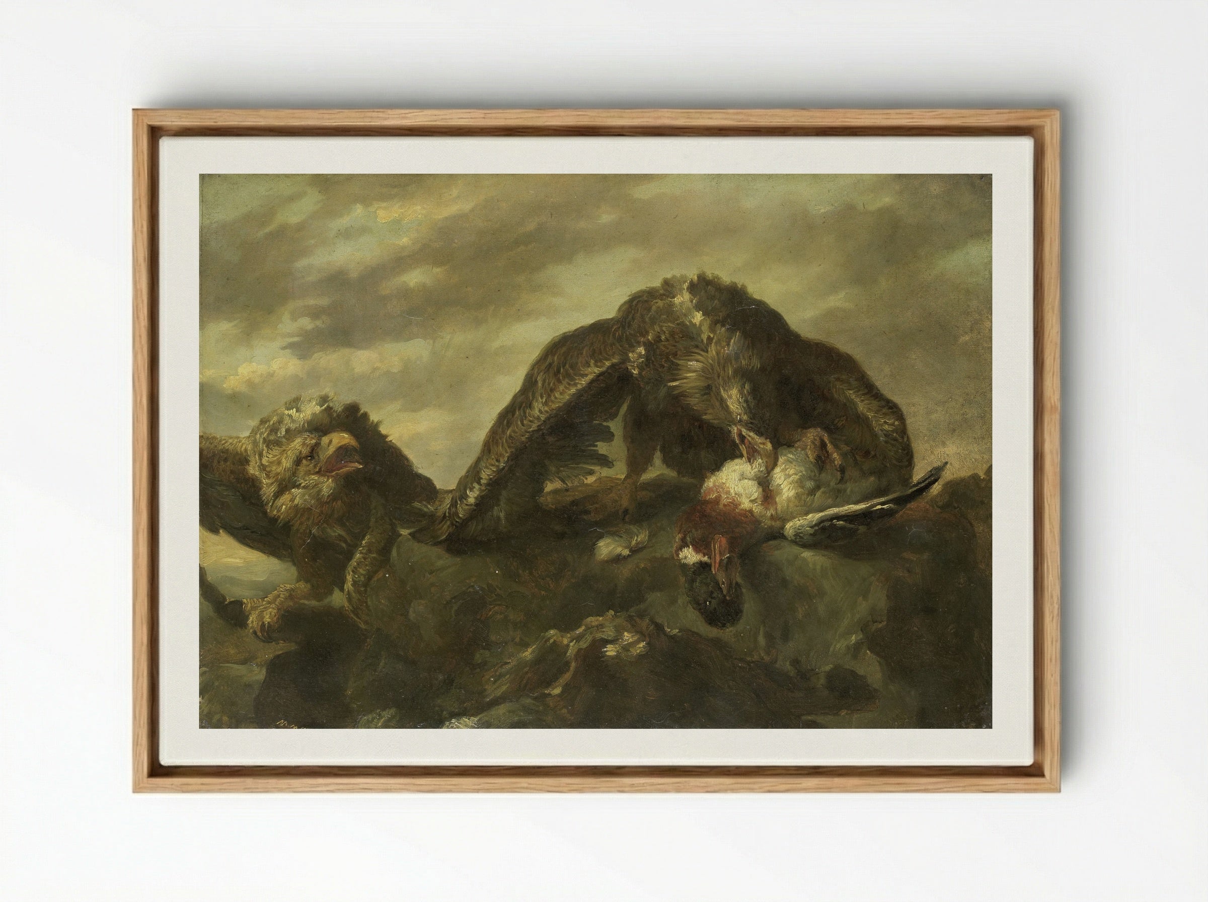 Arenden op rotsen - Matthijs Maris - Framed Canvas Wood