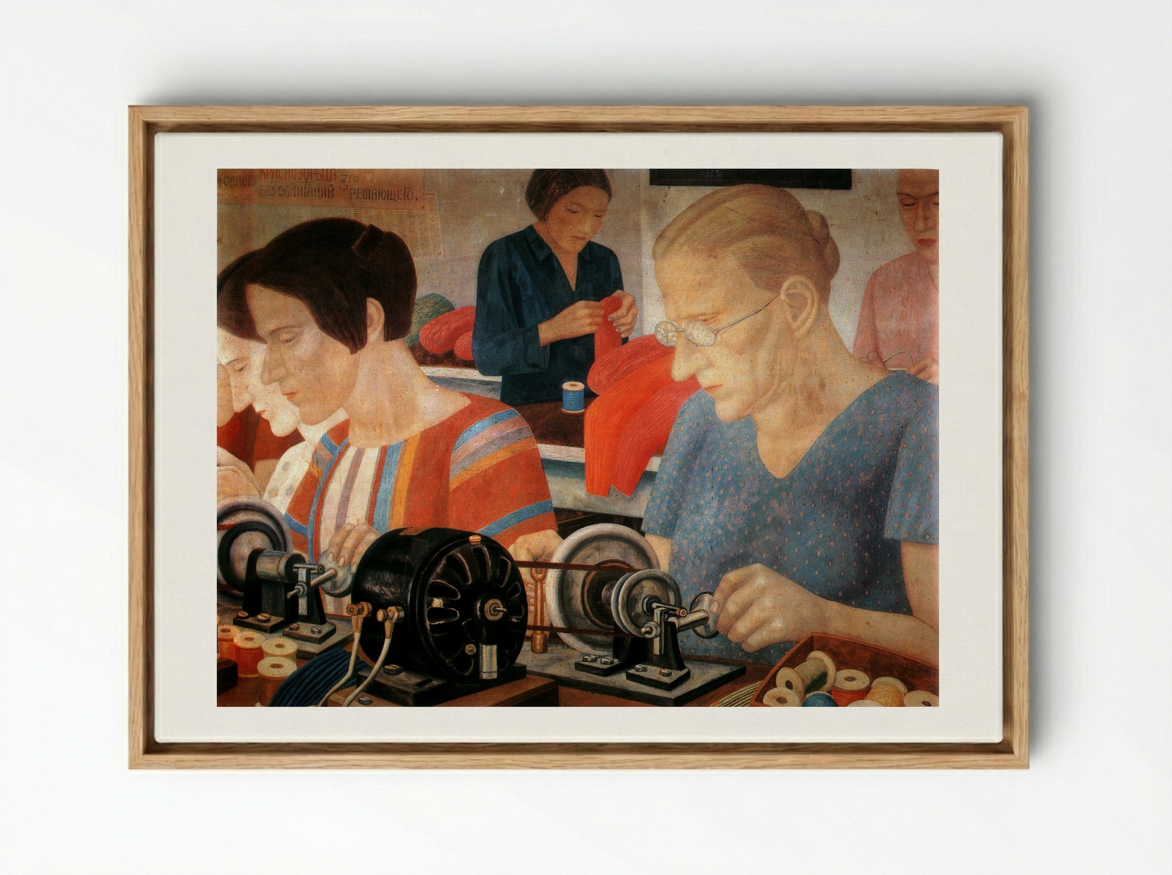 Workers - Pavel Filonov - Framed Canvas Wood