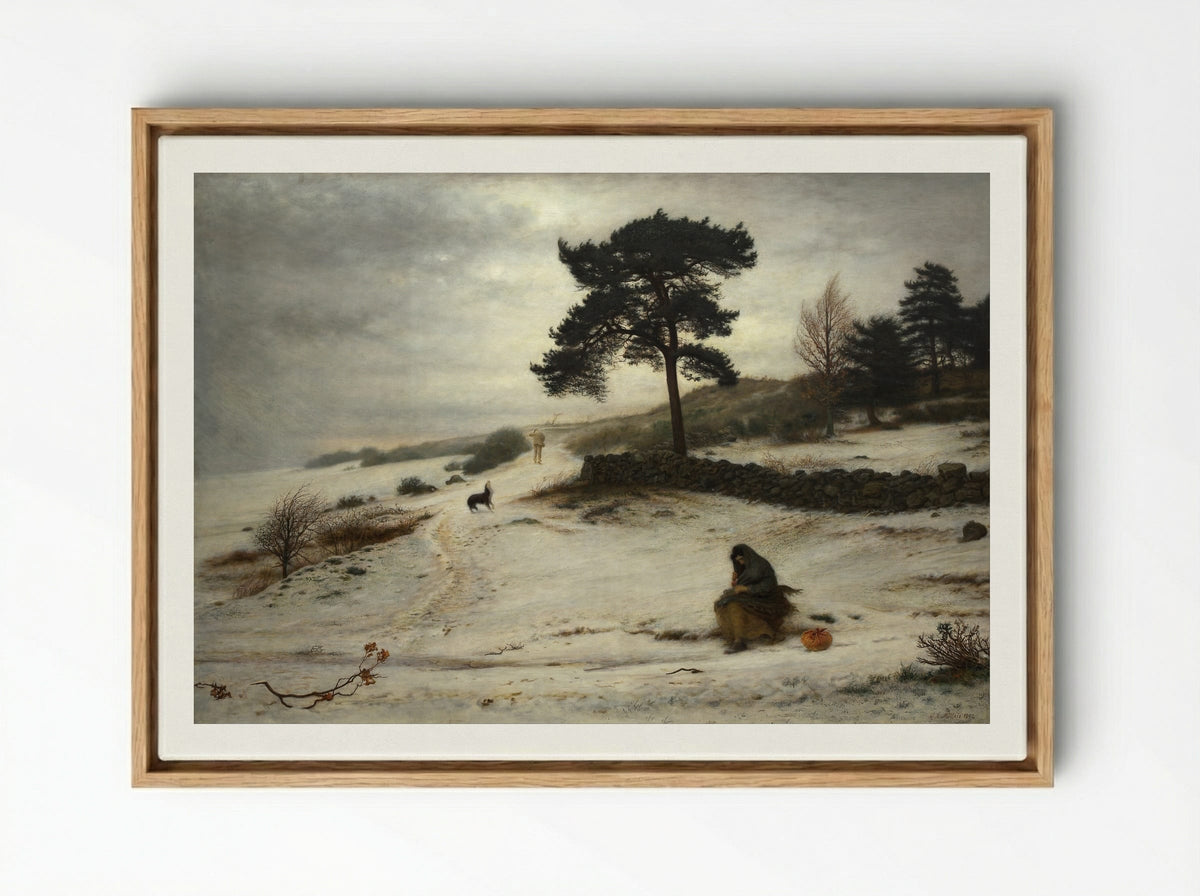 Blow, Blow, Thou Winter Wind - John Everett Millais - Framed Canvas Wood