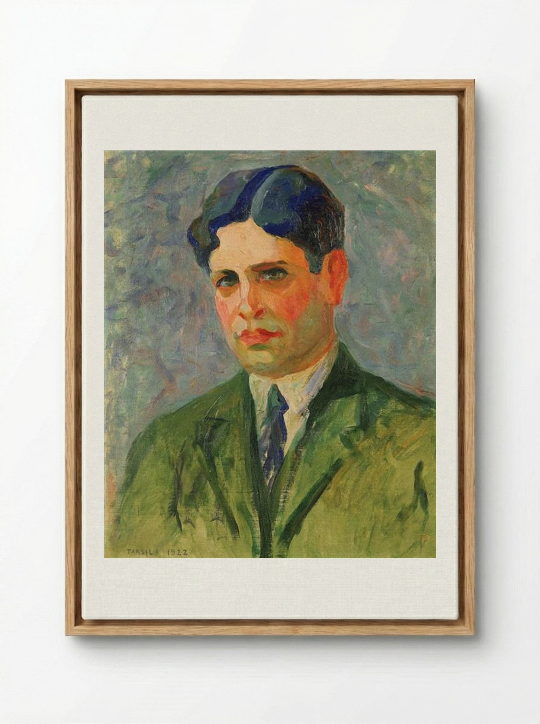 Portrait of Oswald de Andrade - Tarsila do Amaral - Framed Canvas Wood