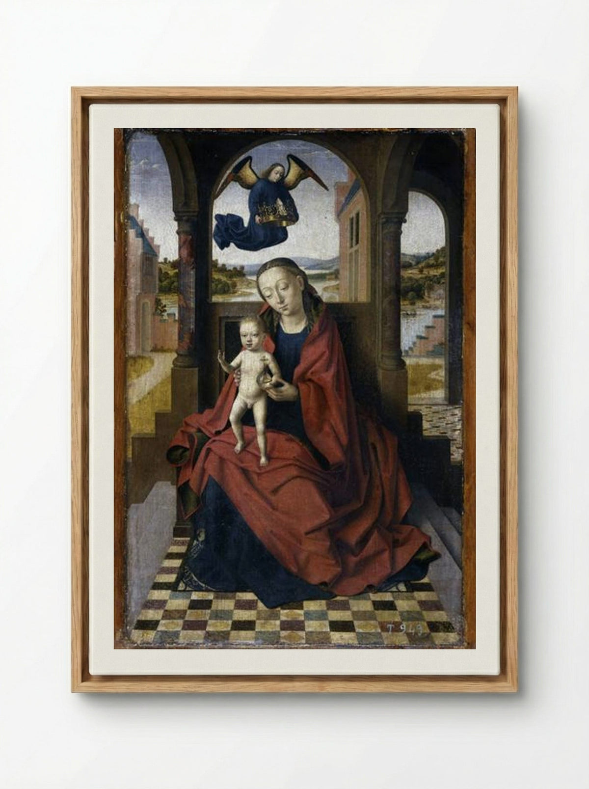 Madonna with the Child - Petrus Christus - Framed Canvas Wood