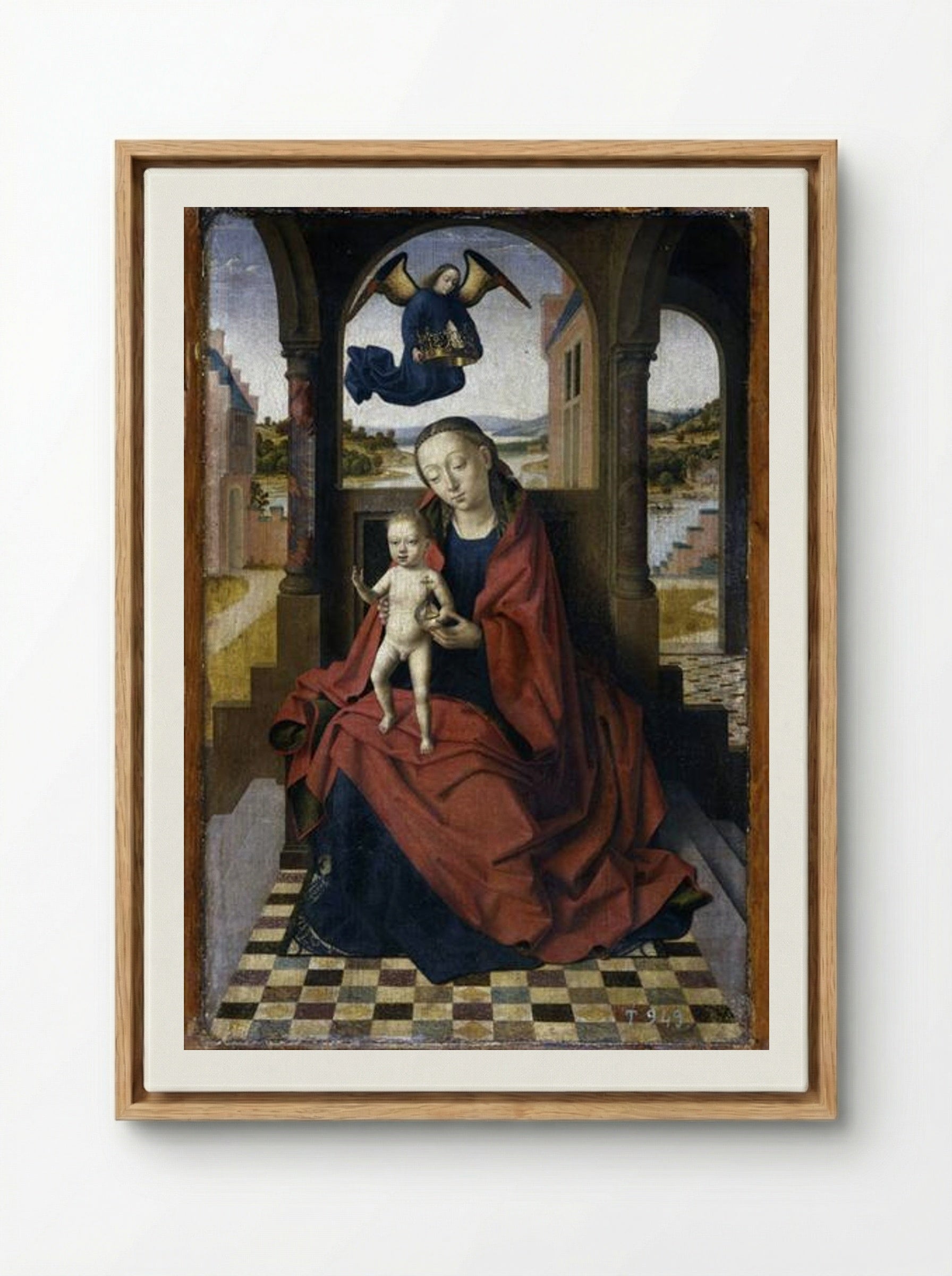 Madonna with the Child - Petrus Christus - Framed Canvas Wood