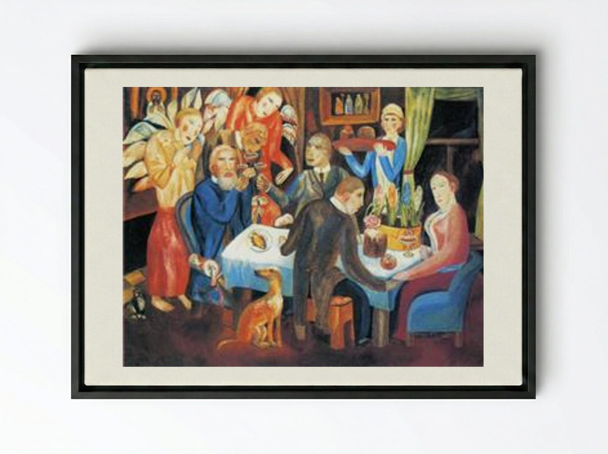 Easter - Pavel Filonov - Framed Canvas Black