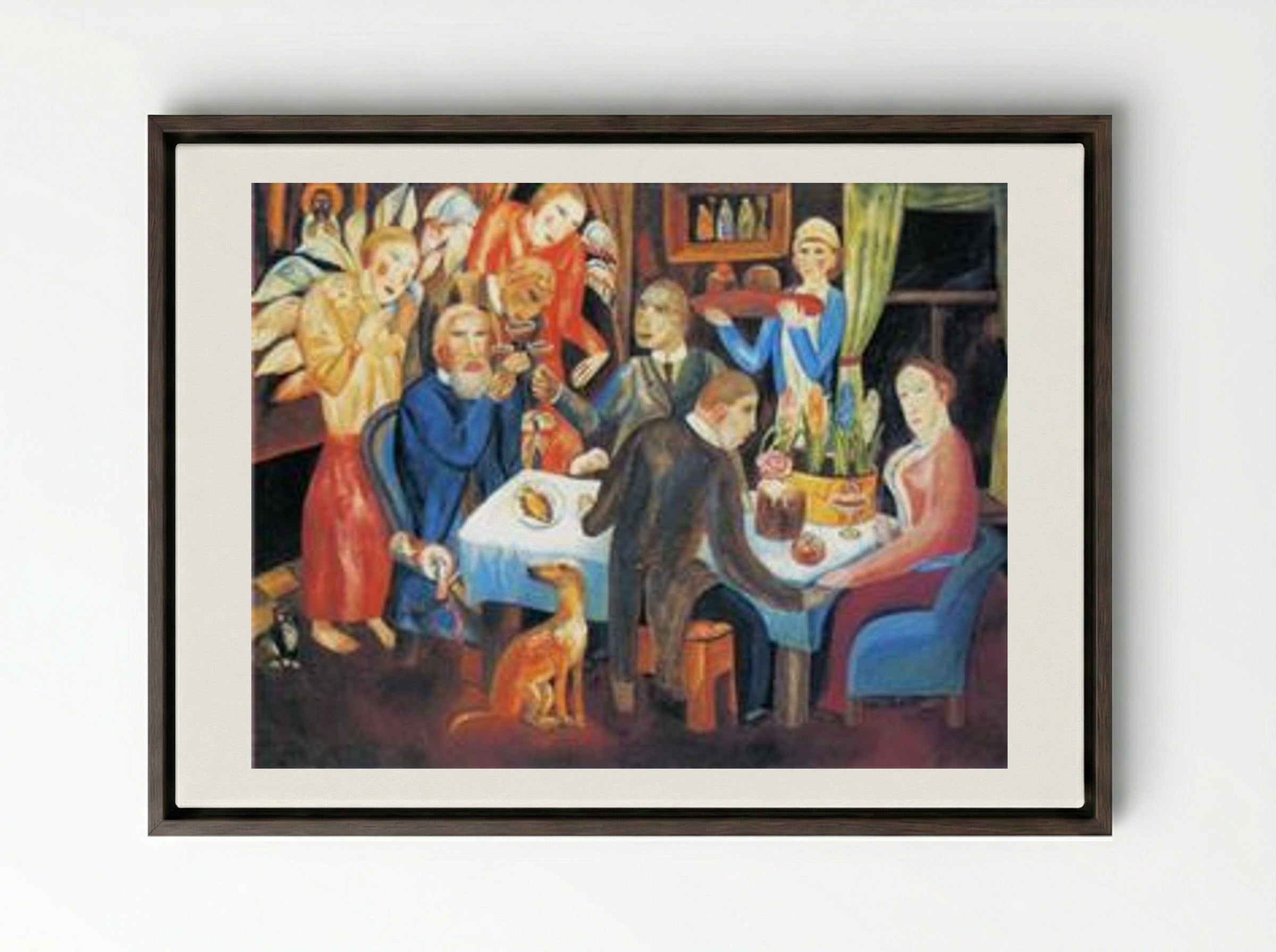 Easter - Pavel Filonov - Framed Canvas Dark Wood