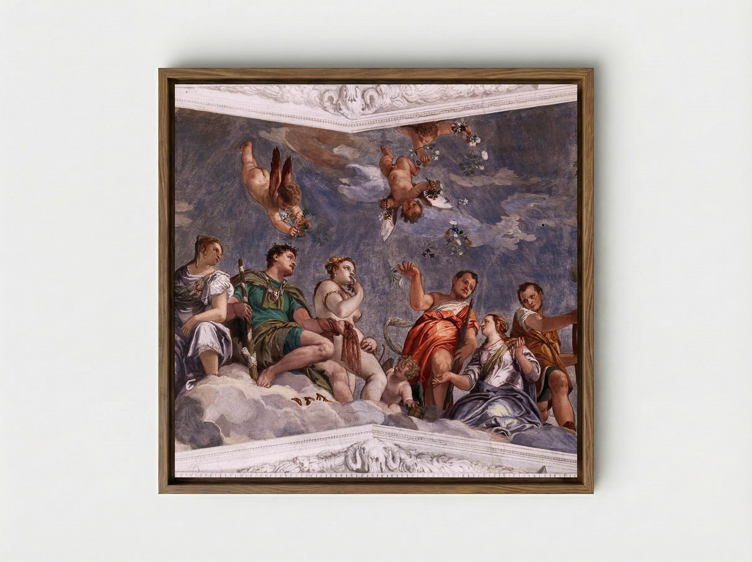 Hymen, Juno and Venus - Paolo Veronese - Framed Canvas Wood