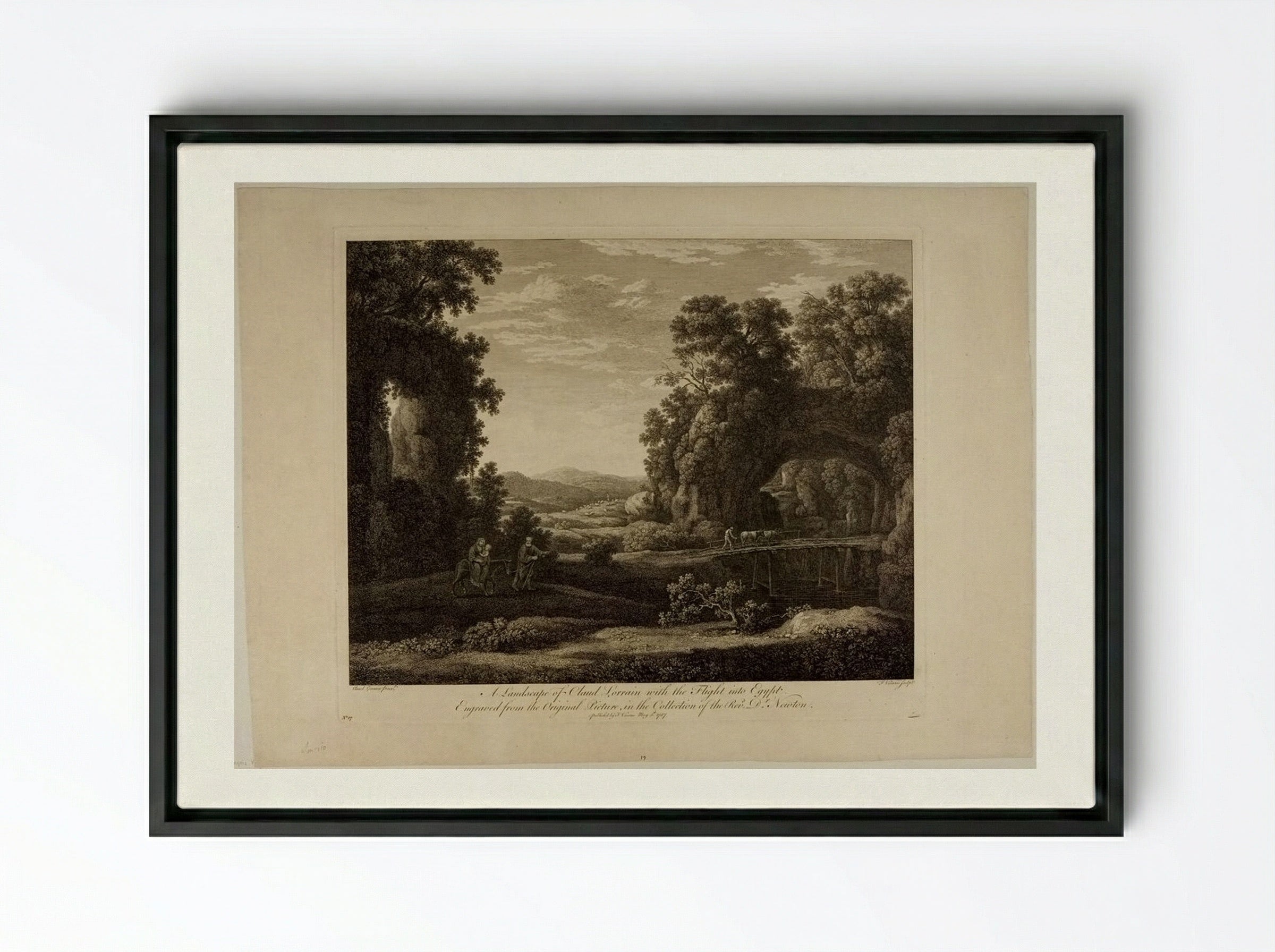 Flight into Egypt - François Vivares - Framed Canvas Black