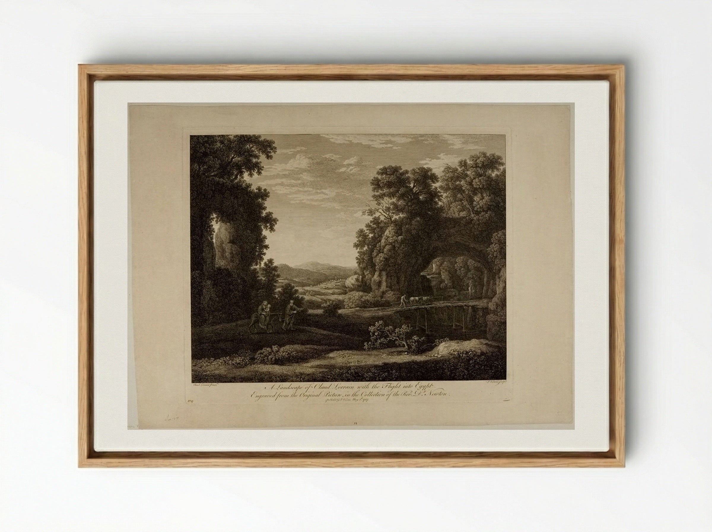 Flight into Egypt - François Vivares - Framed Canvas Wood