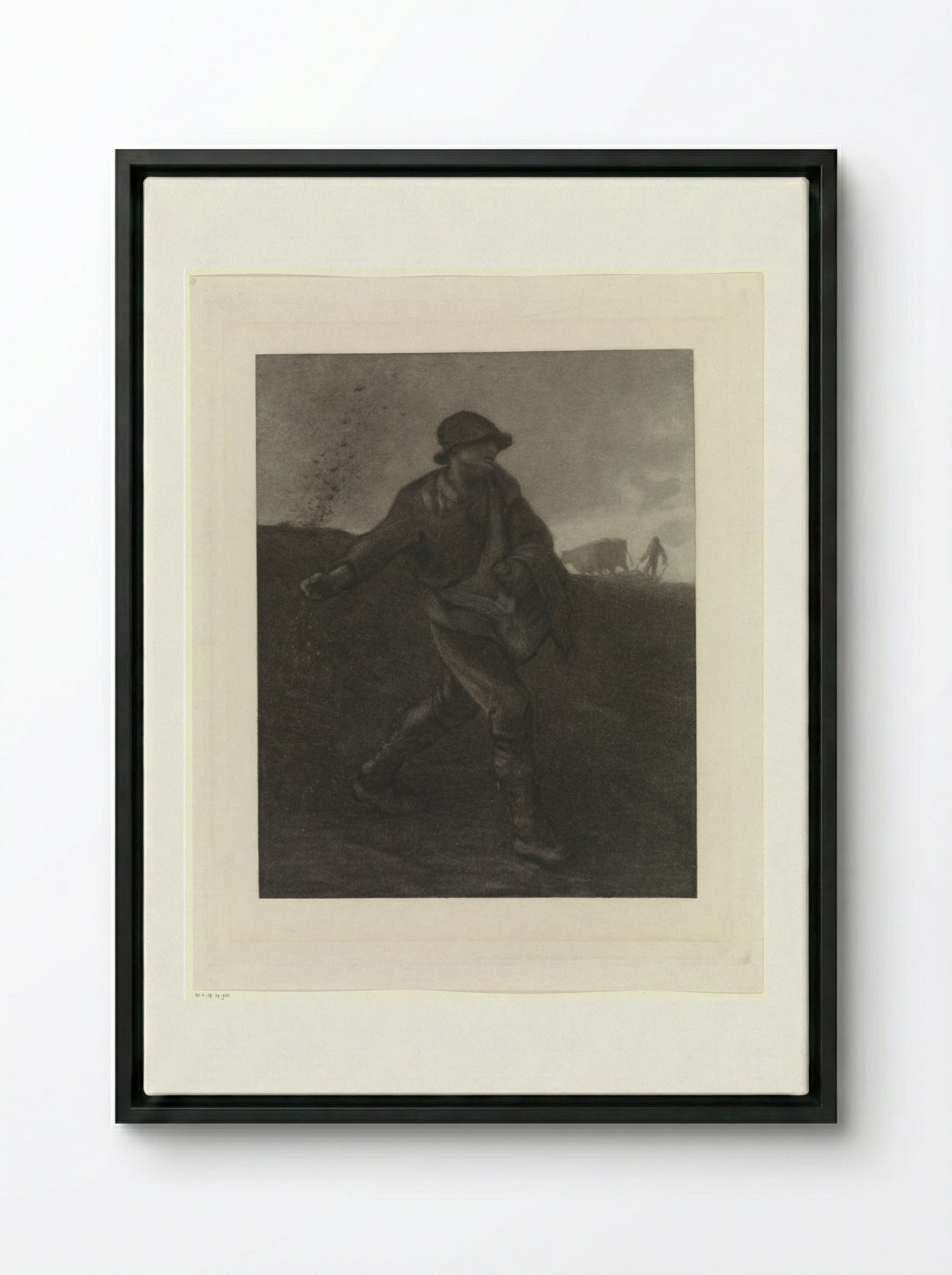 De zaaier, naar Millet - Matthijs Maris - Framed Canvas Black