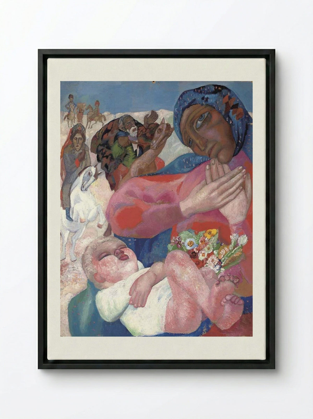 Magi - Pavel Filonov - Framed Canvas Black