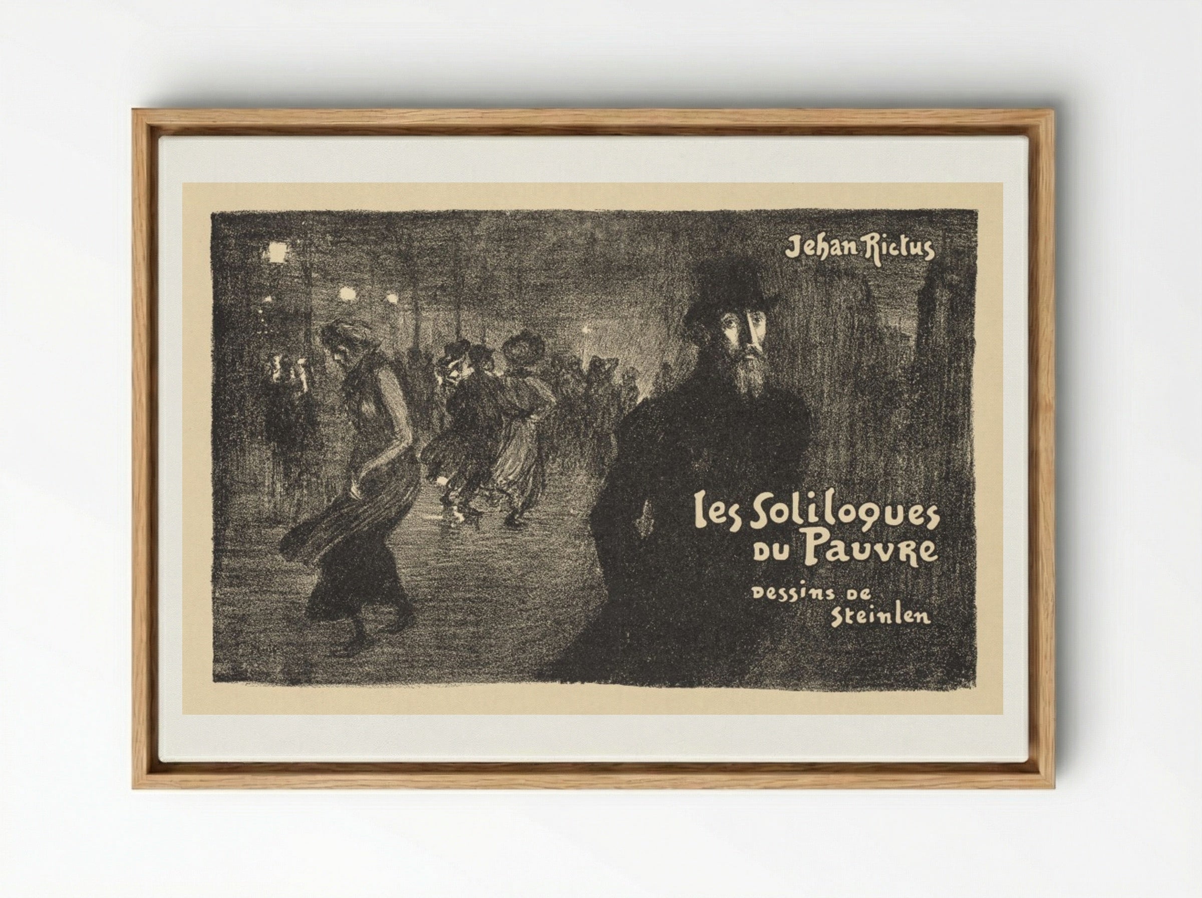 Les Soliloques du Pauvre - Théophile Alexandre Steinlen - Framed Canvas Wood
