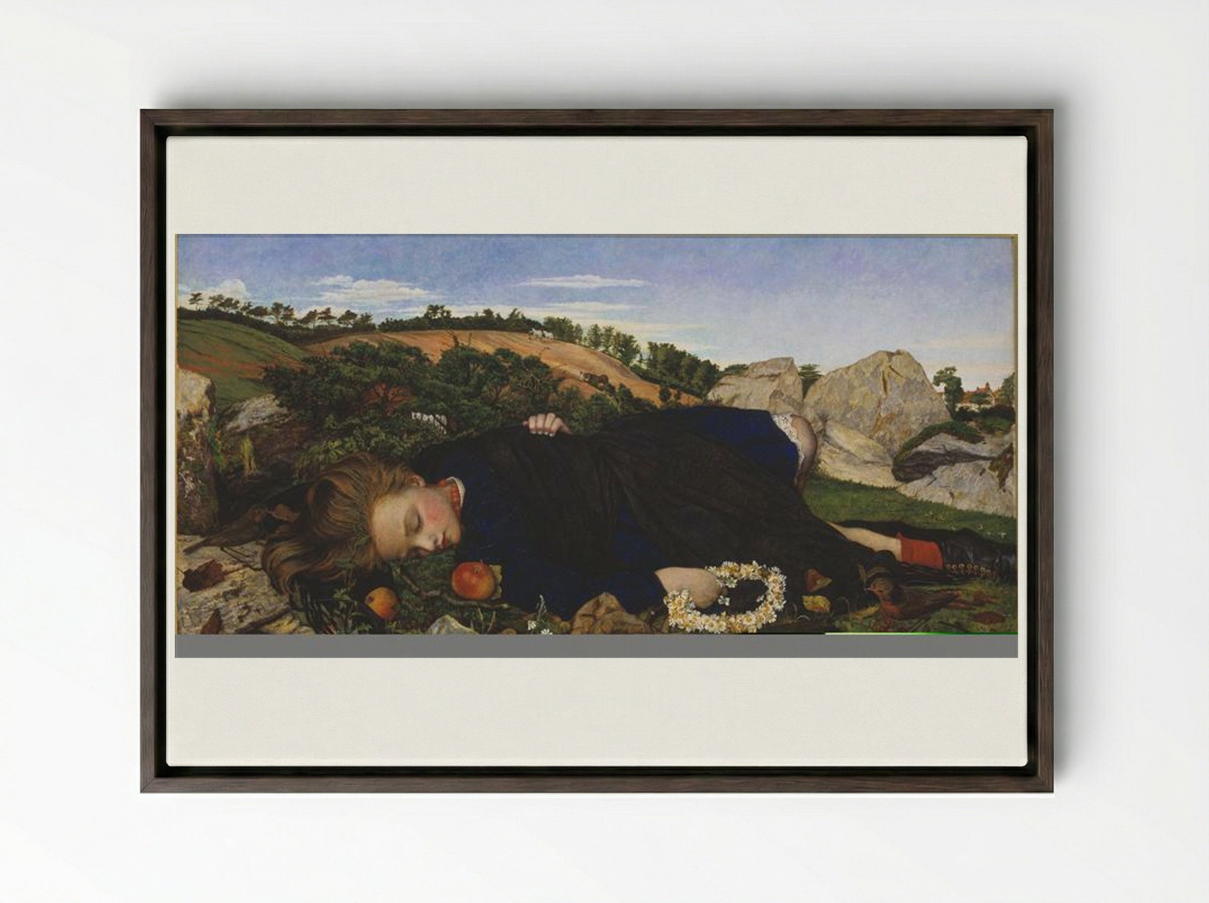 Robin of Modern Times - John Roddam Spencer Stanhope - Framed Canvas Dark Wood