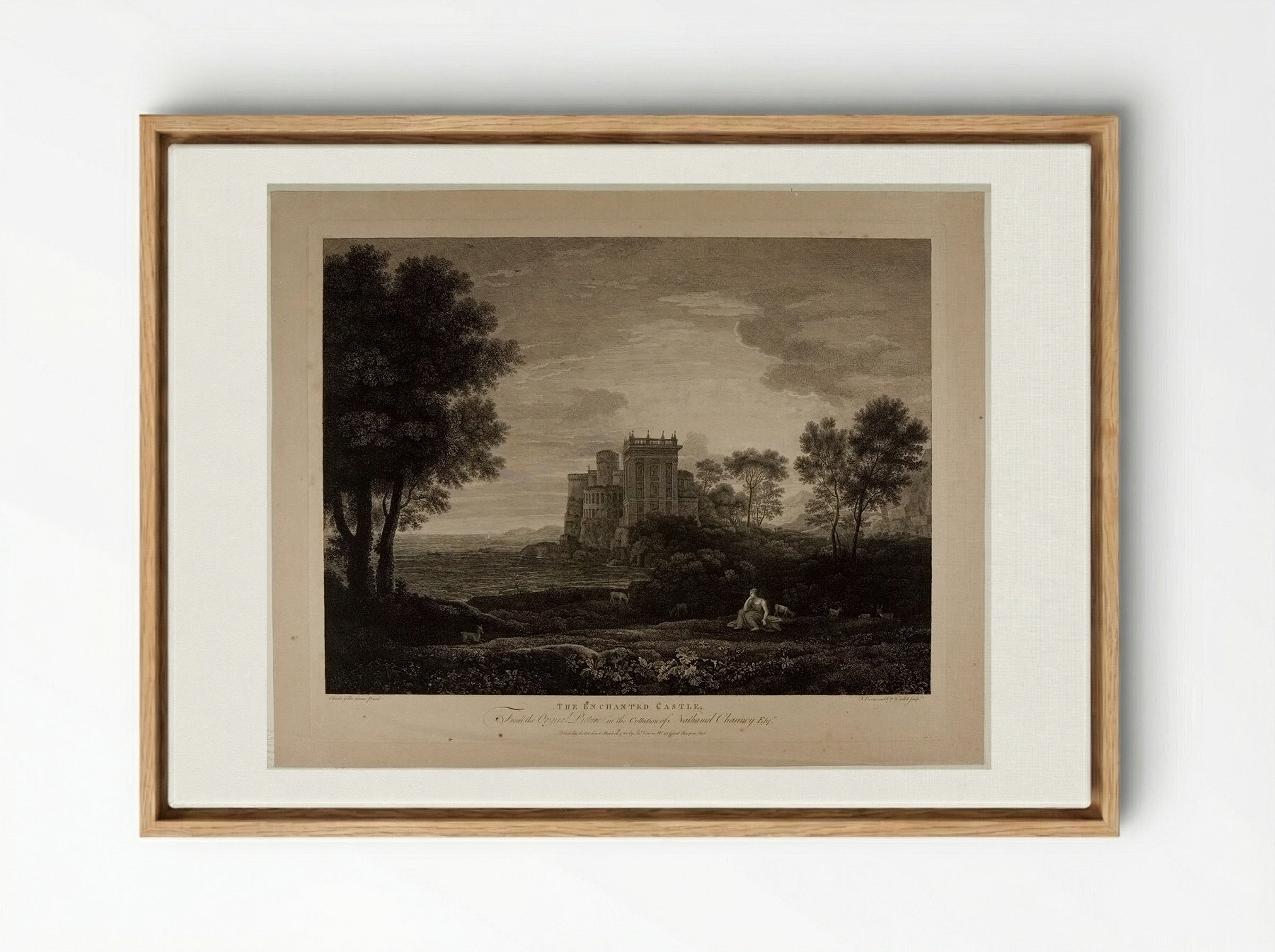 The Enchanted Castle - François Vivares - Framed Canvas Wood