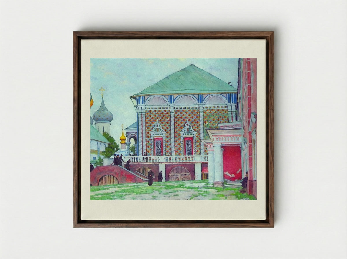 Refectory of the Trinity Sergius Lavra - Konstantin Yuon - Framed Canvas Dark Wood