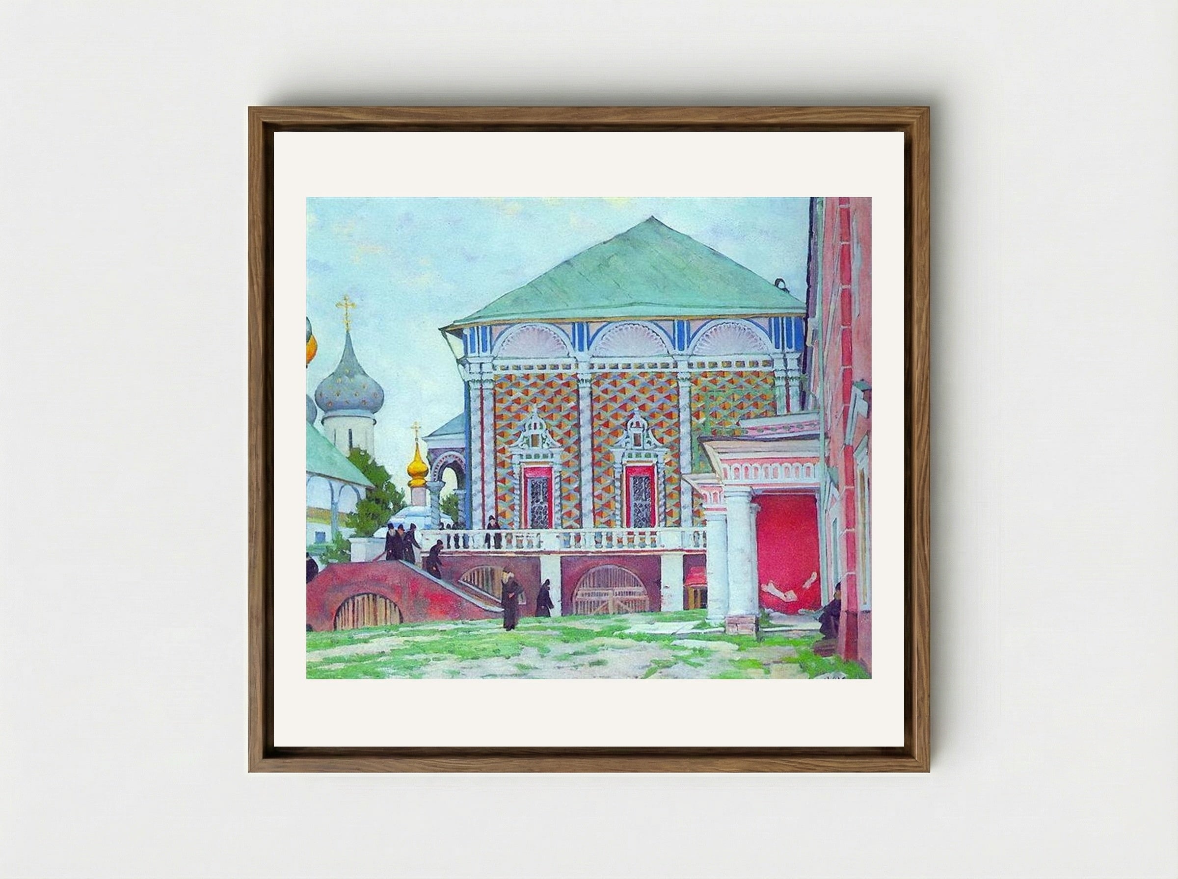 Refectory of the Trinity Sergius Lavra - Konstantin Yuon - Framed Canvas Wood