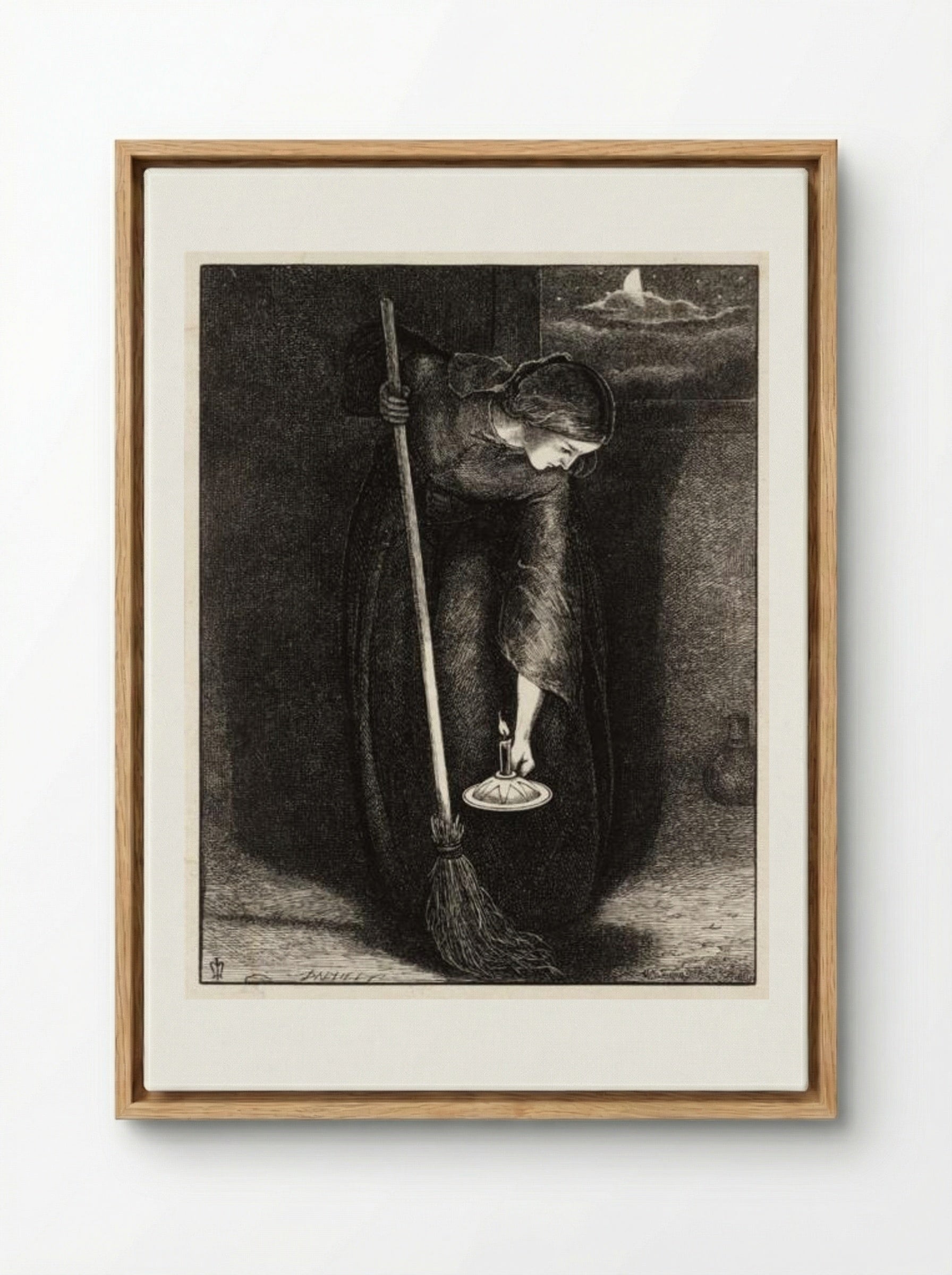 The Lost Piece of Silver - John Everett Millais - Framed Canvas Wood
