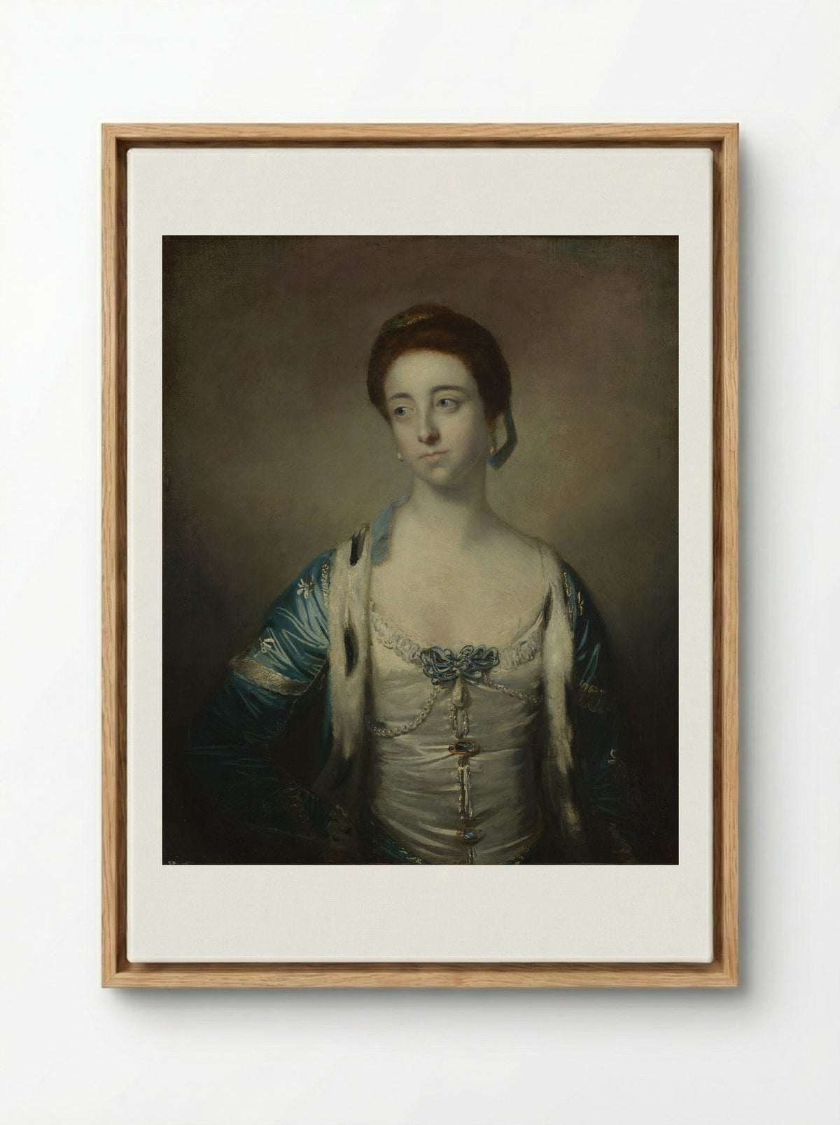 Mrs. Robert Brudenell - Sir Joshua Reynolds - Framed Canvas Wood