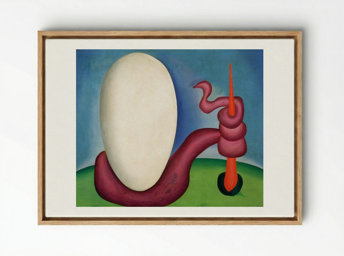 The Egg - Tarsila do Amaral - Framed Canvas Wood