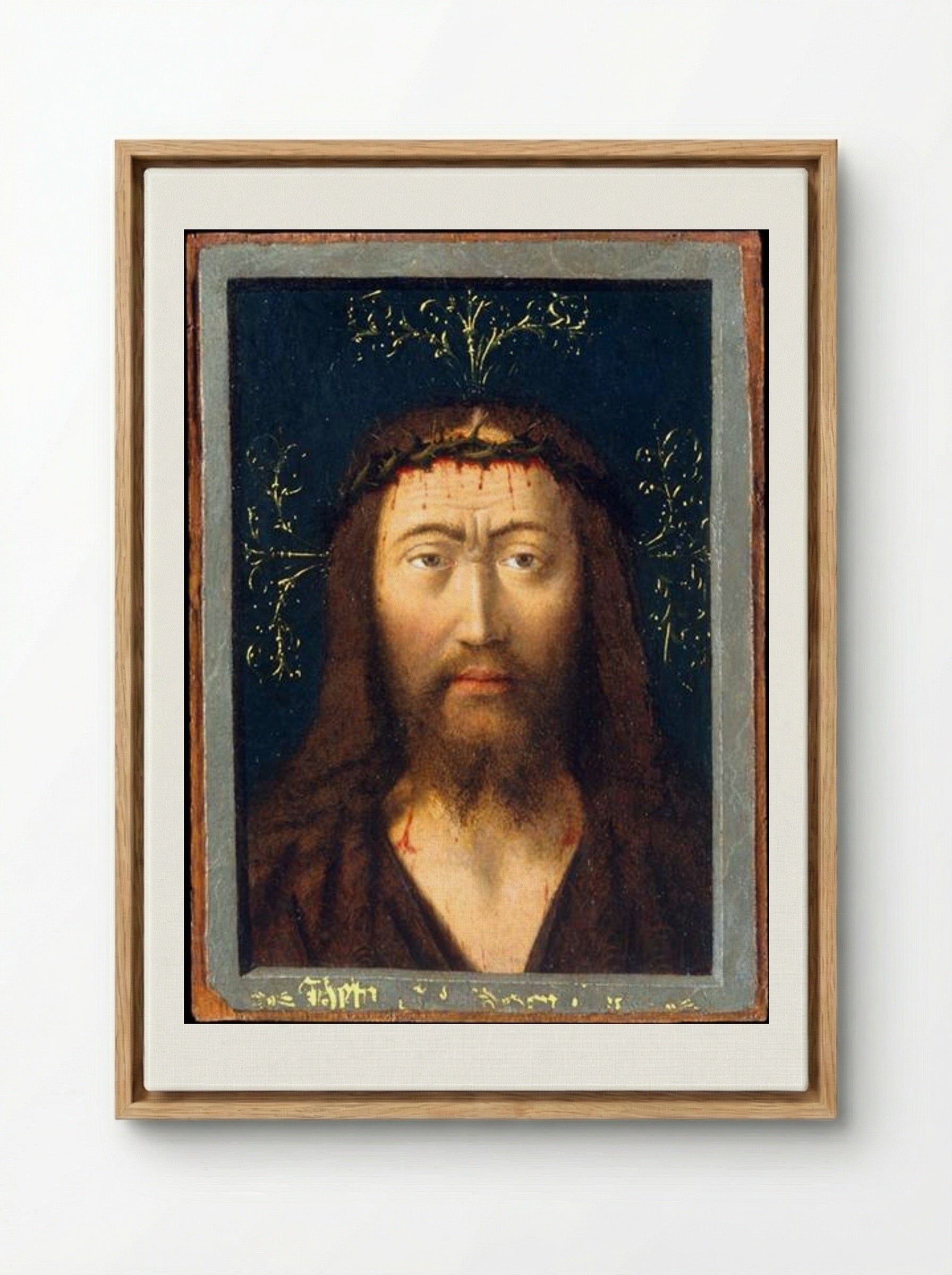 Head of Christ (Ecce Homo) - Petrus Christus - Framed Canvas Wood