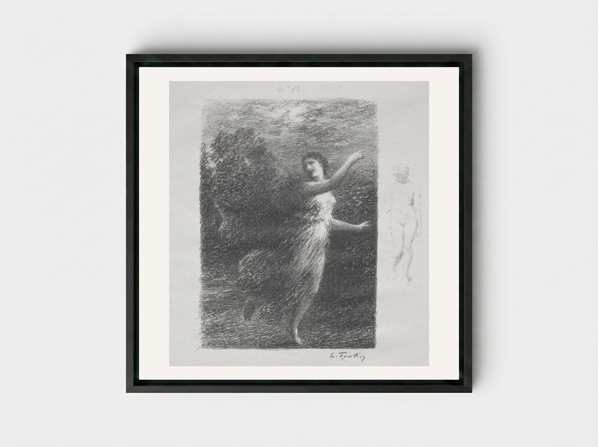 XXIV - Henri Fantin-Latour - Framed Canvas Black