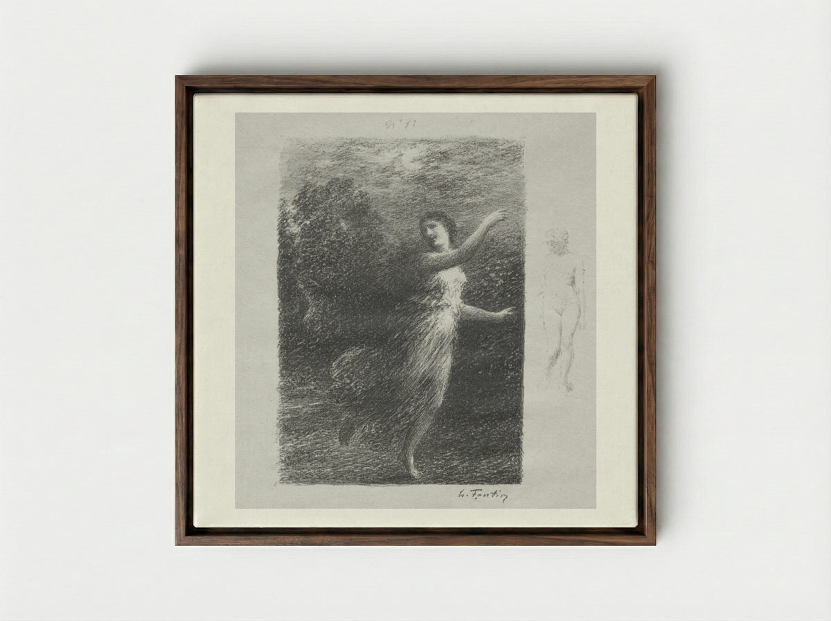 XXIV - Henri Fantin-Latour - Framed Canvas Dark Wood