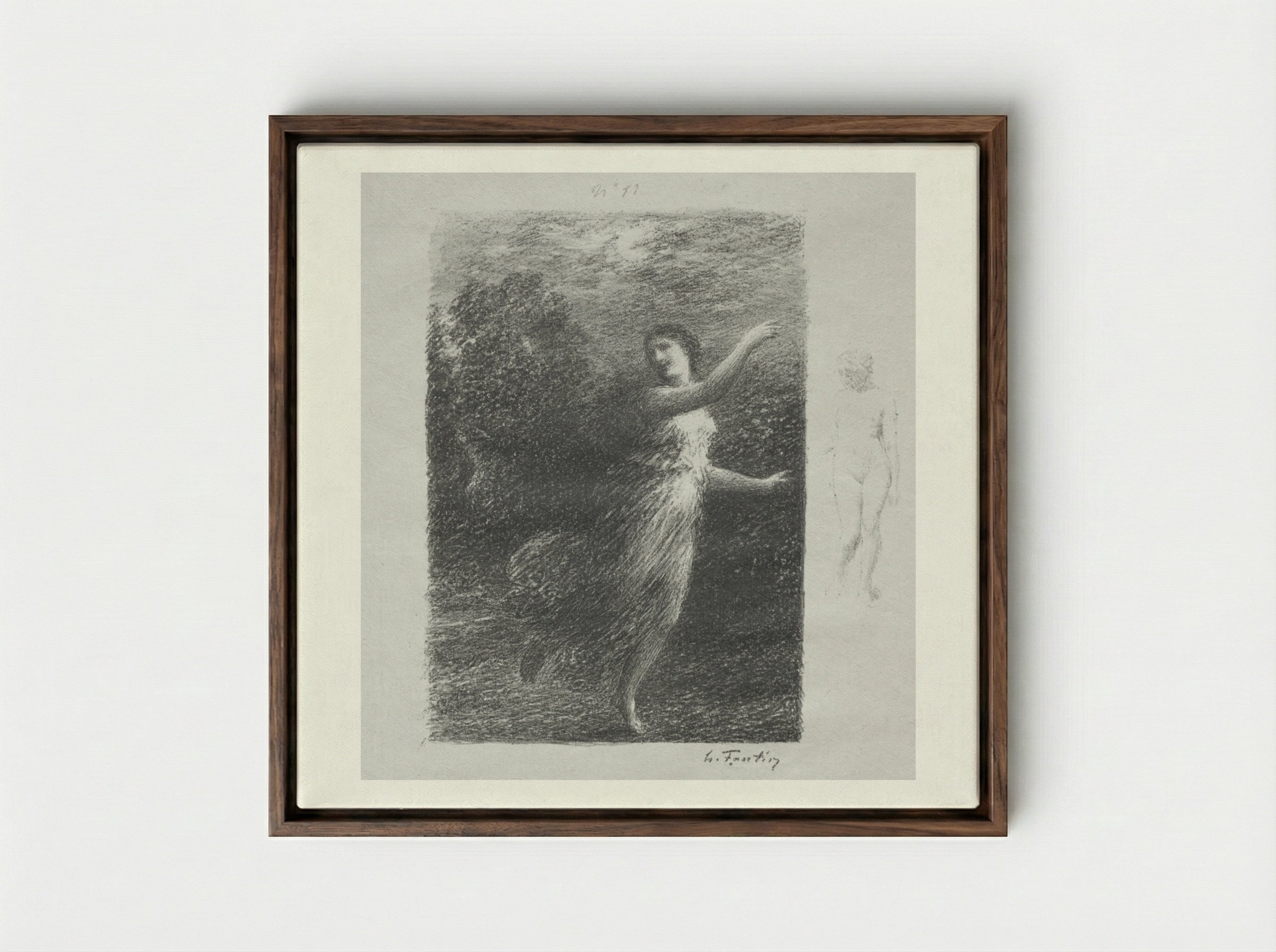 XXIV - Henri Fantin-Latour - Framed Canvas Dark Wood